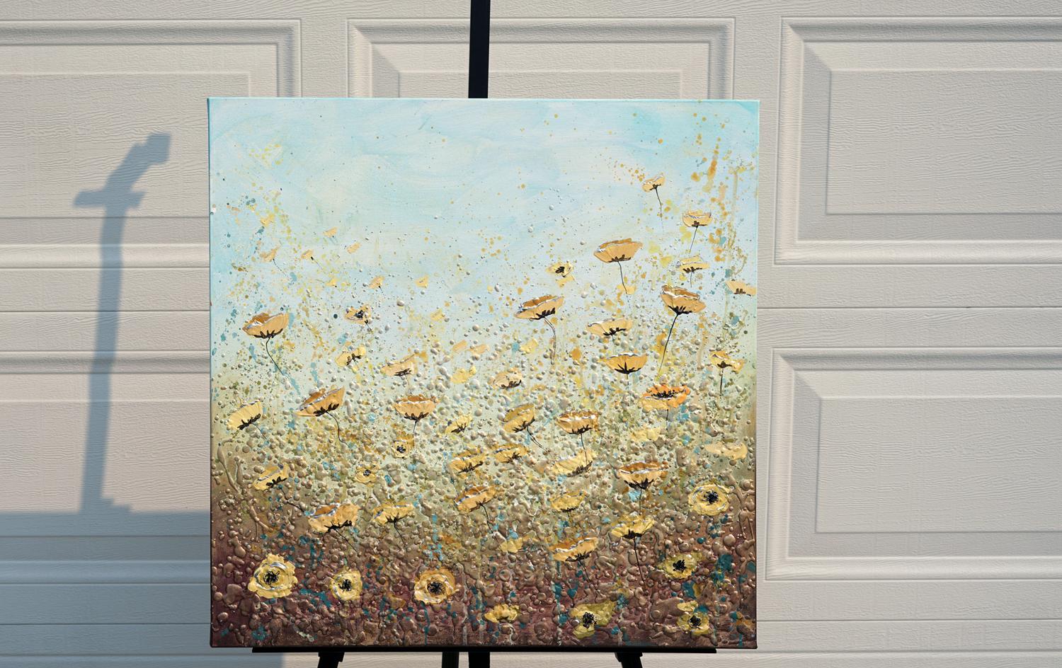 <p>Artist Comments<br>A warm burst of soft wildflowers in a sunny spring meadow. Artist Amanda Dagg paints this impressionistic piece inspired by the joy and happiness the flowers bring to the heart. With a slightly textured surface, Amanda adds