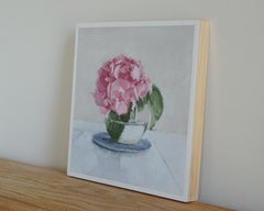 Hortensia en flor, Pintura al óleo