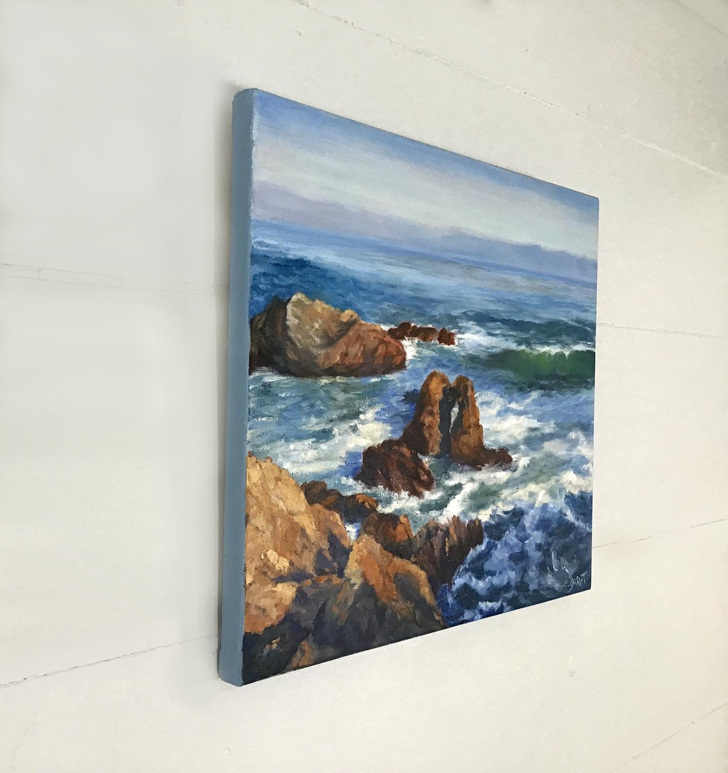 Peinture à l'huile du côteau de Cayucos n° 1 - Painting de Elizabeth Garat