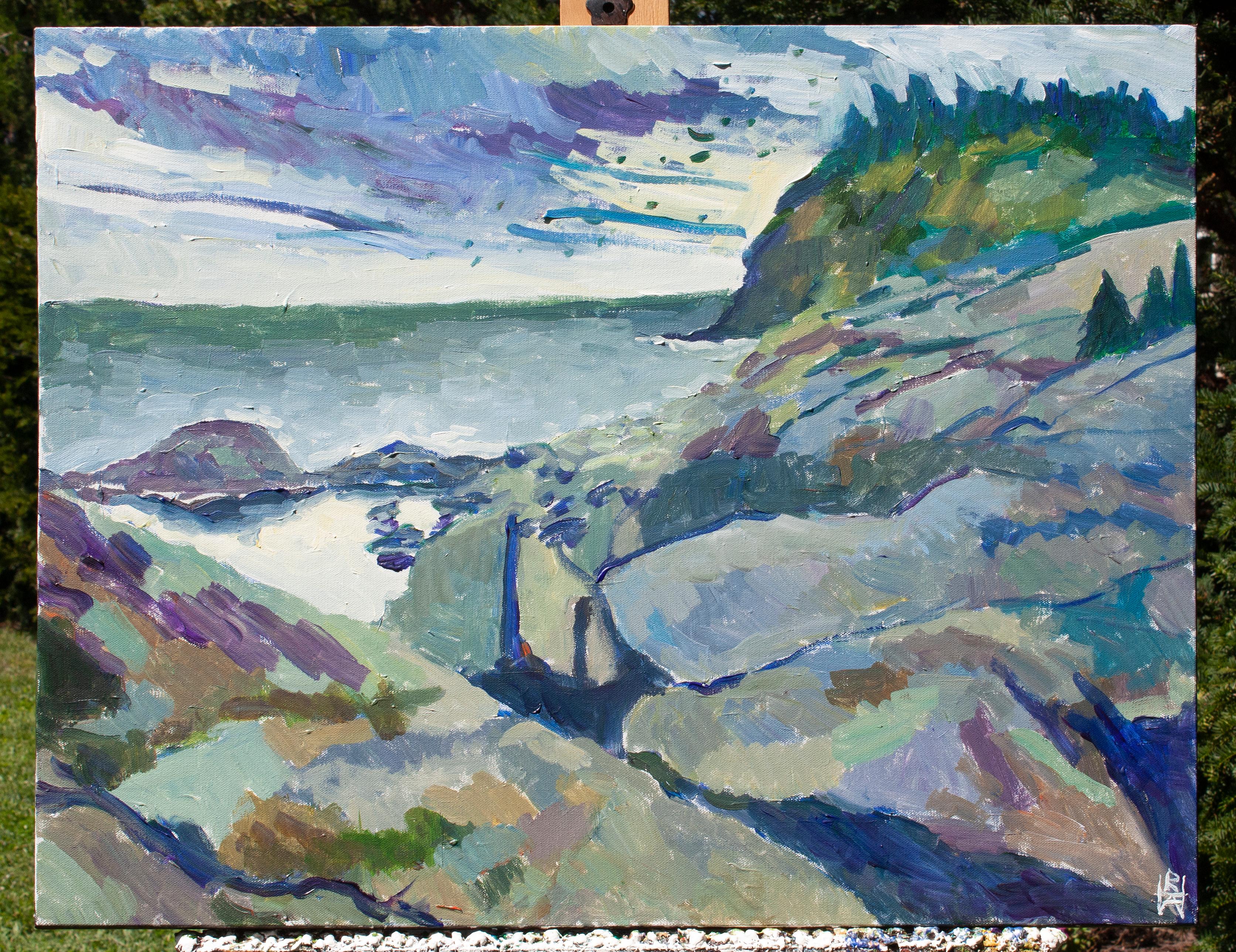 <p>Artist Comments<br>A sliver of the Atlantic Ocean is seen from an opening off of rocky outcrops. 