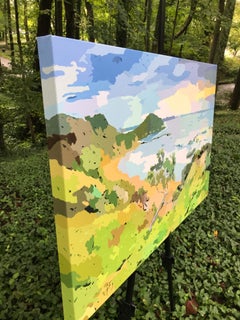 Costal Impressionen – Sonnenuntergang über der Bucht, Originalgemälde