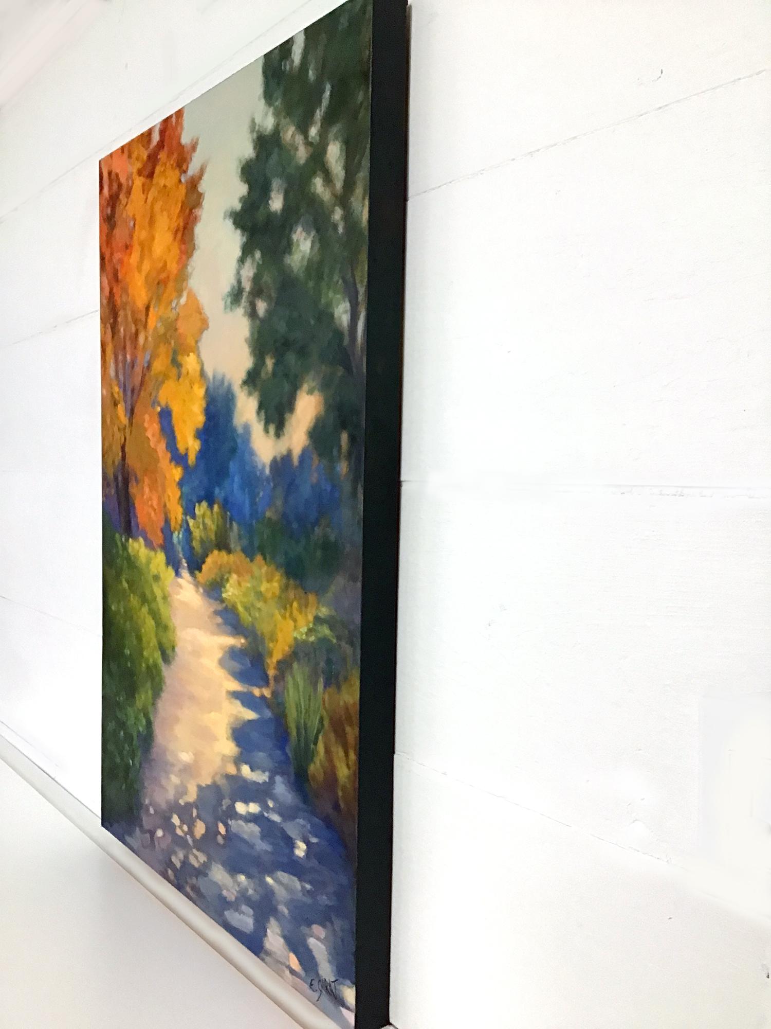 Passage d'automne, peinture à l'huile - Painting de Elizabeth Garat