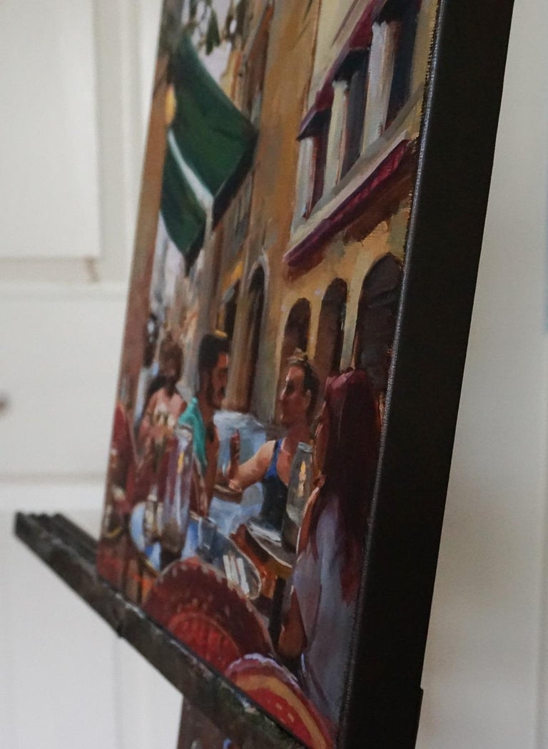 Jonelle Summerfield - Busy Cafe in Aix, Oil Painting For Sale at 1stDibs