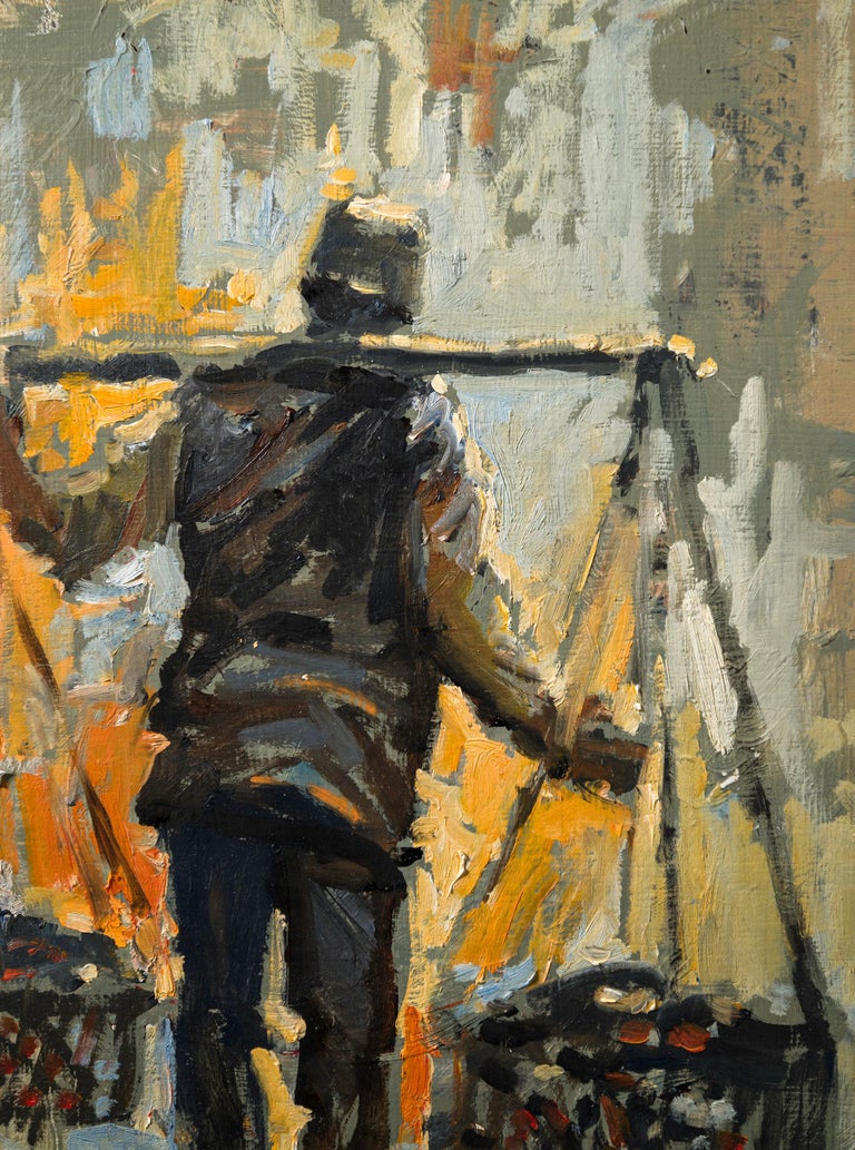 Yuvak Tuladhar A Newari Farmer and Kharpan Oil Painting For Sale at