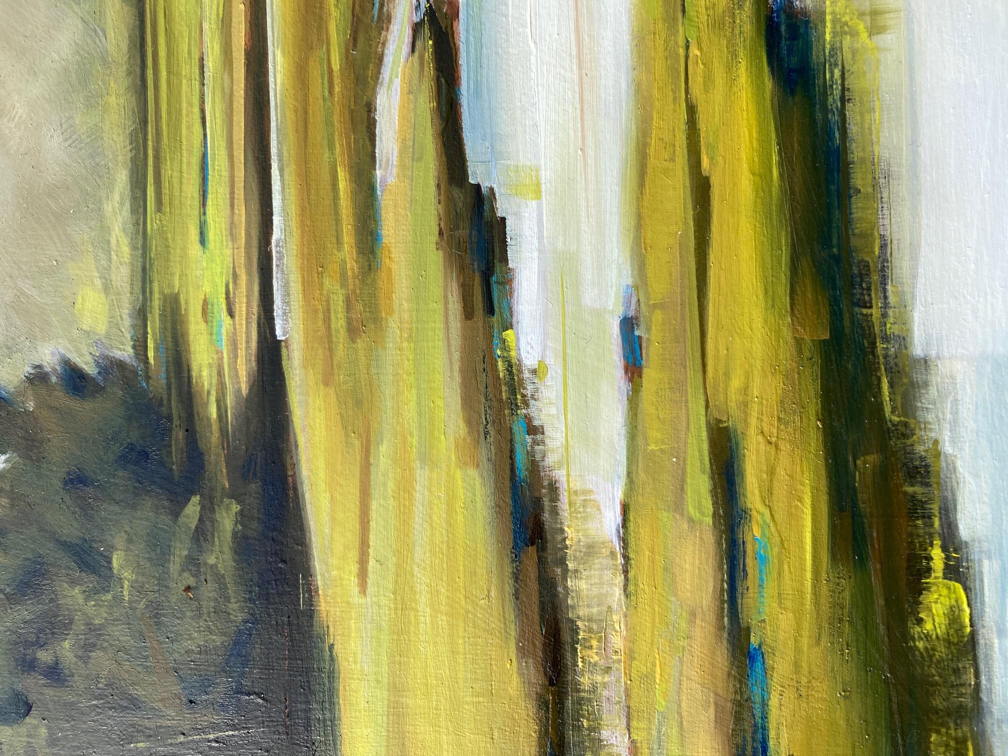 Parmi les Ever Greens, peinture à l'huile en vente 1
