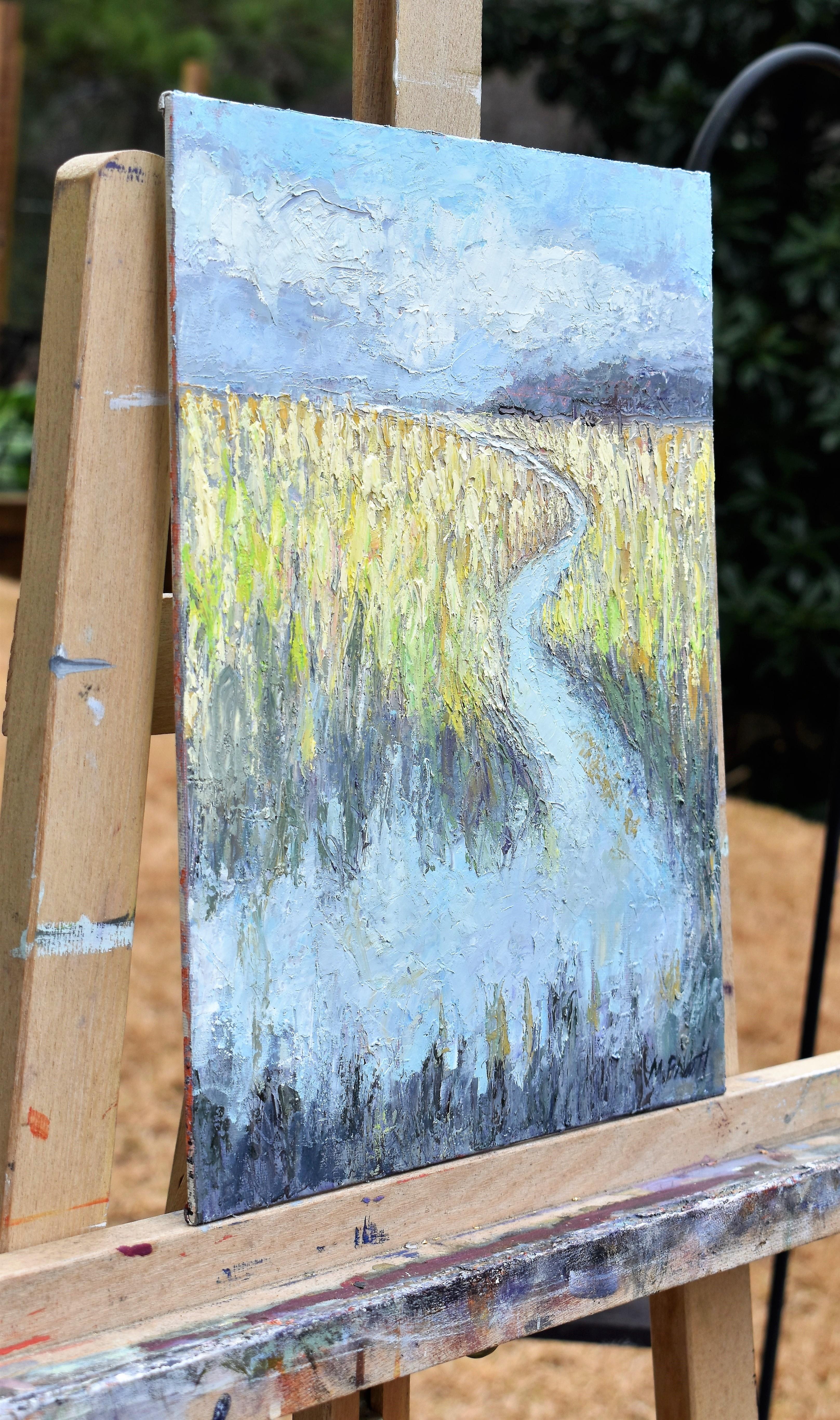 abstract marsh painting