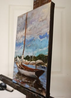Marblehead Sailboat, Oil Painting