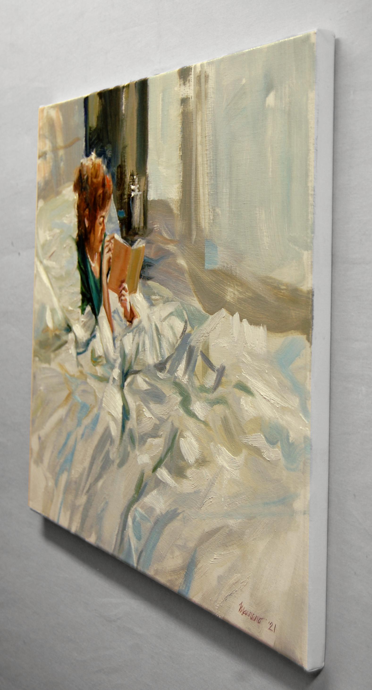 Lisette, Oil Painting - Abstract Impressionist Art by Onelio Marrero