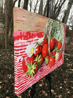 Basket of Strawberries, Original Painting