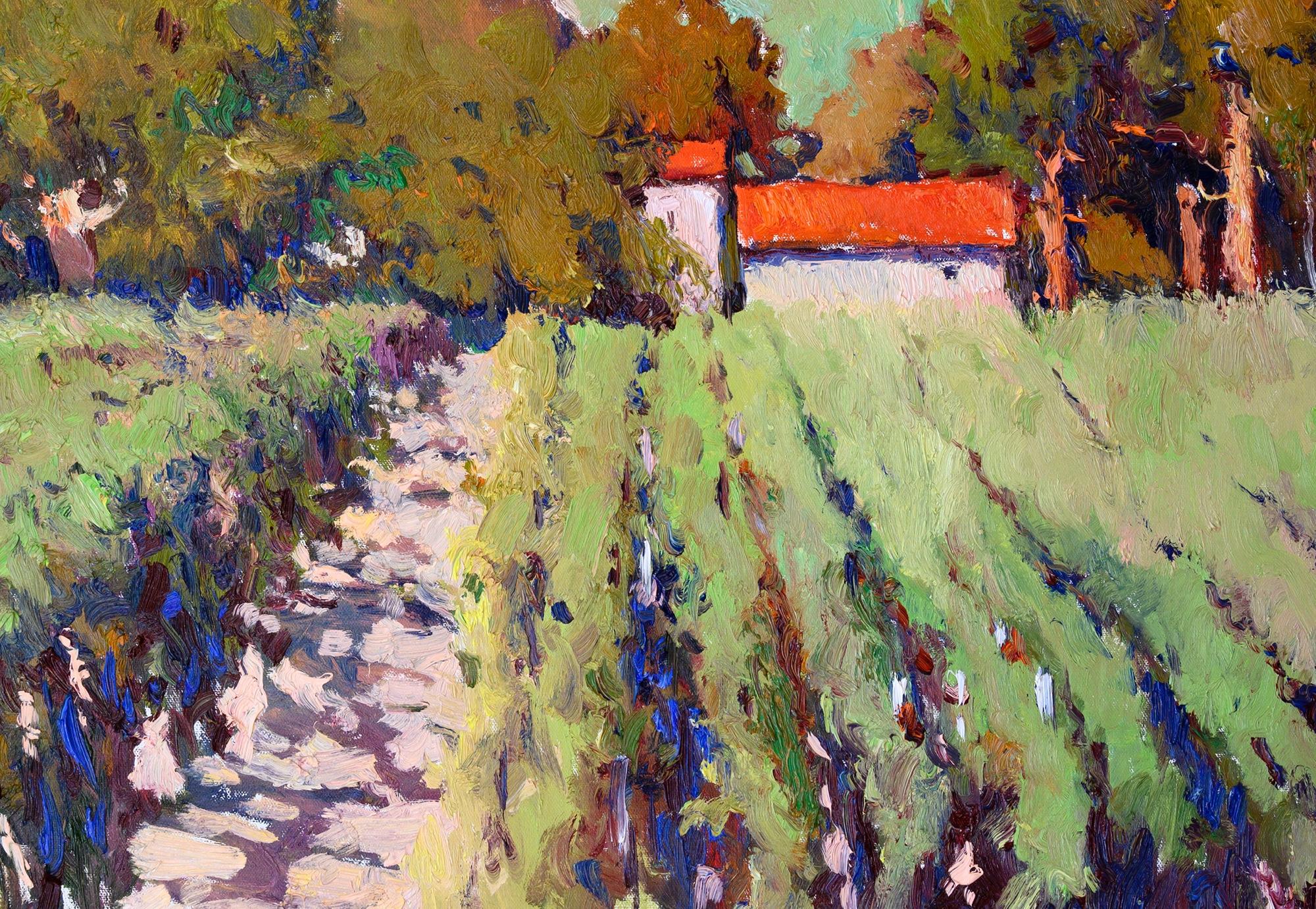 abstract vineyard painting