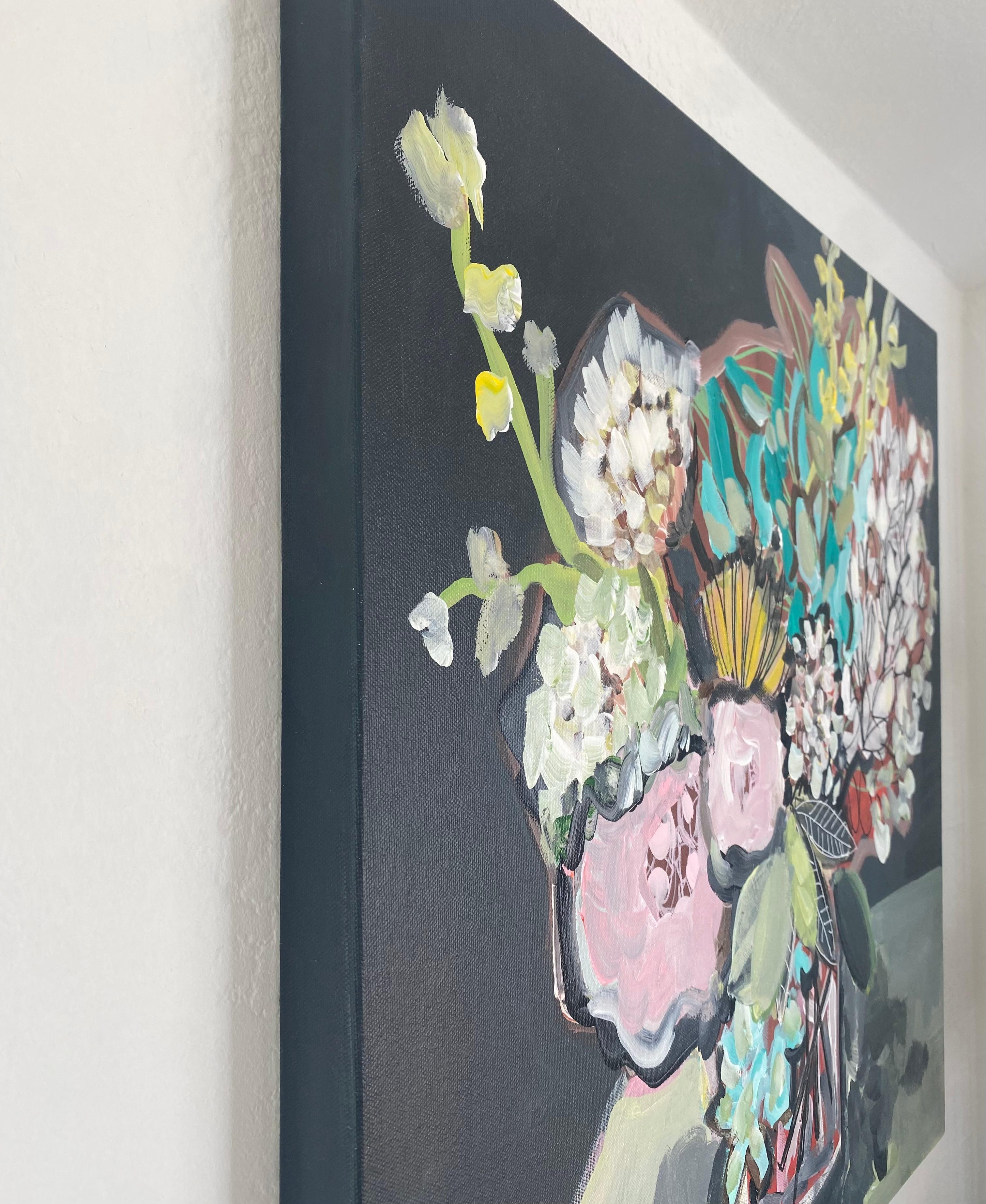 Fiore di luna, dipinto originale - Art Impressionismo astratto di Autumn Rose