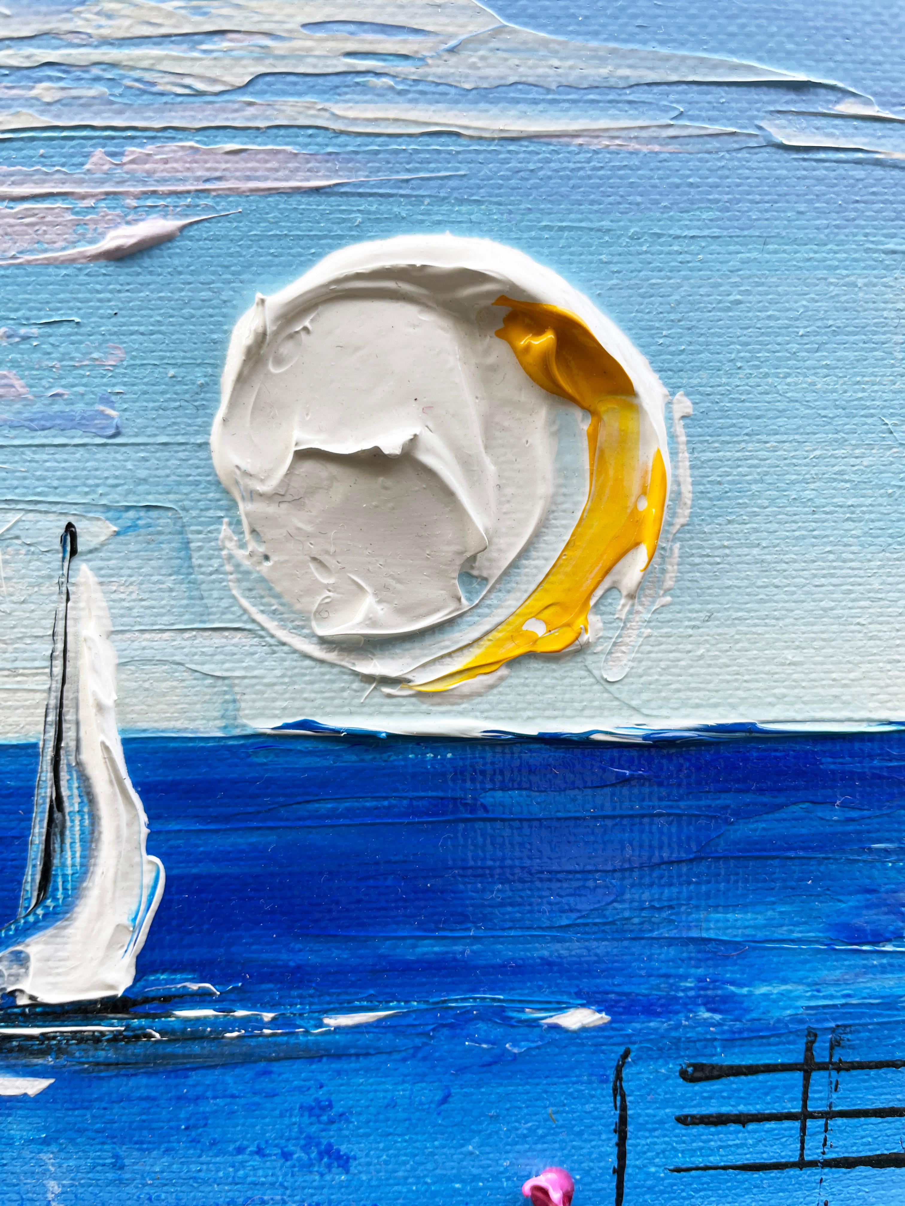 <p>Kommentare der Künstlerin<br>Die Künstlerin Lisa Elley lässt sich von dem niederländischen postimpressionistischen Maler Vincent van Gogh inspirieren und kombiniert diese Inspiration mit der leuchtenden Farbpalette der Monterey Bay, während die