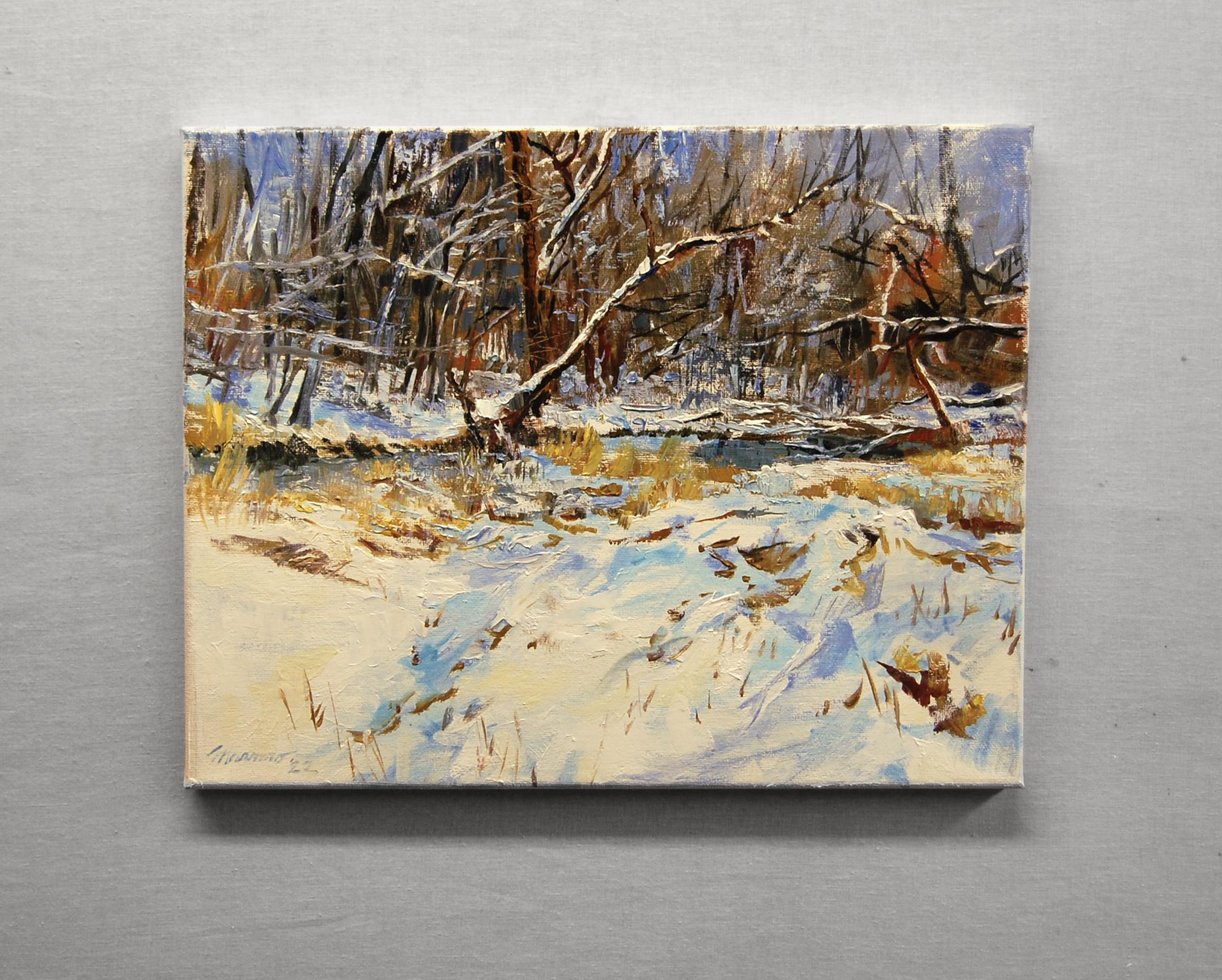 Schneeflocken Fluss, Ölgemälde (Abstrakter Impressionismus), Painting, von Onelio Marrero