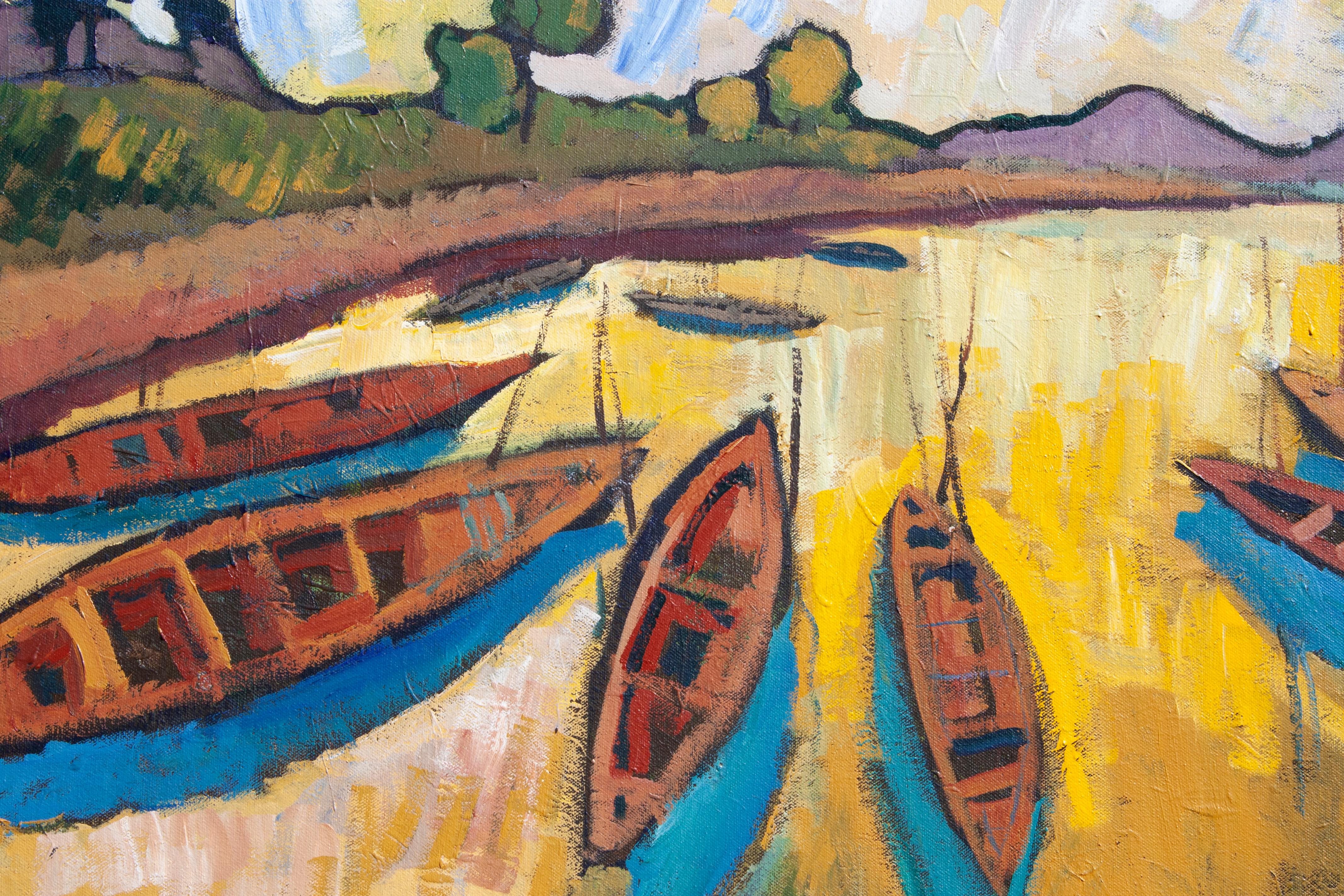 Traditional Boats, Original Painting 1