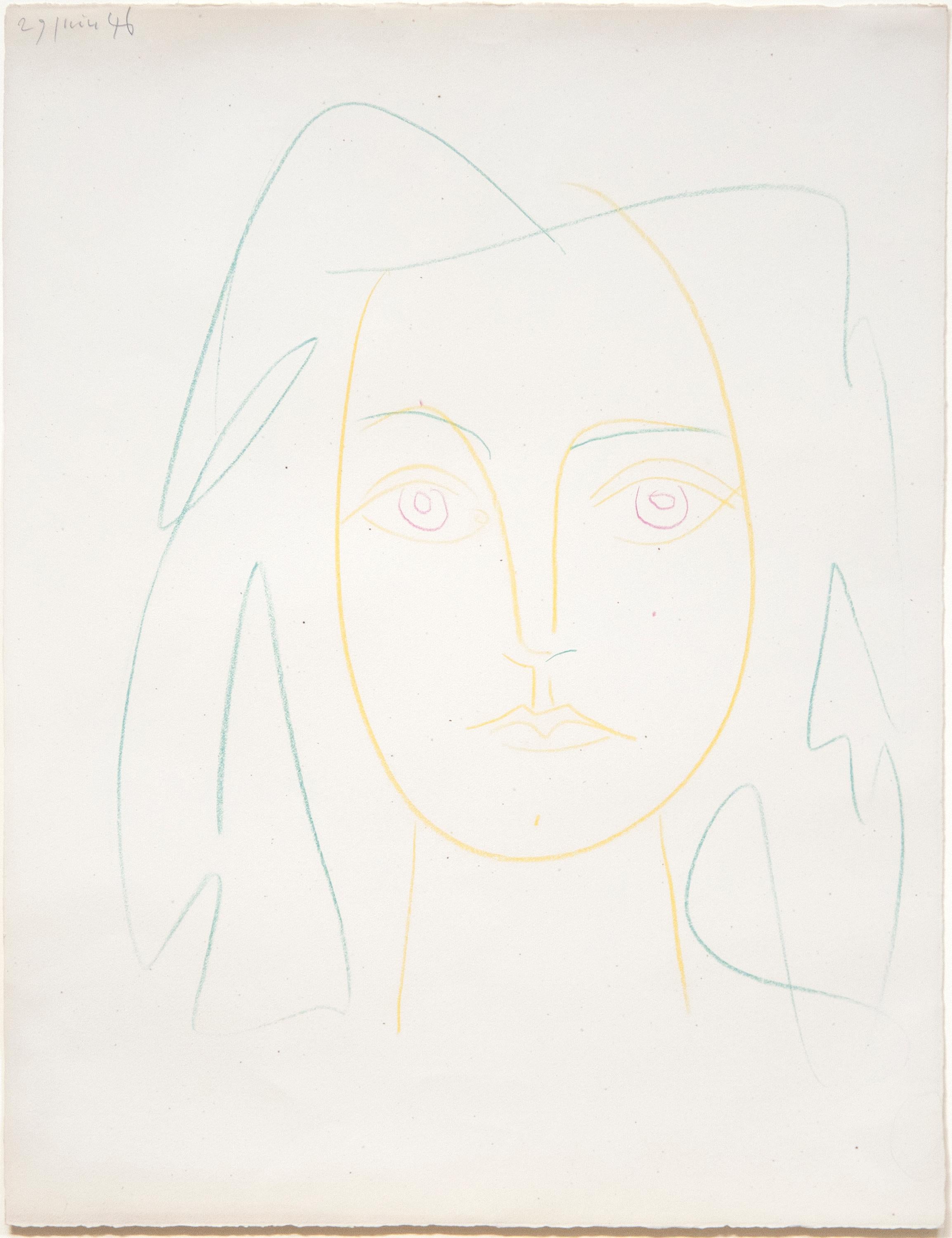 Pablo Picasso Figurative Art - Portrait de femme (Françoise) (Portrait of Woman)