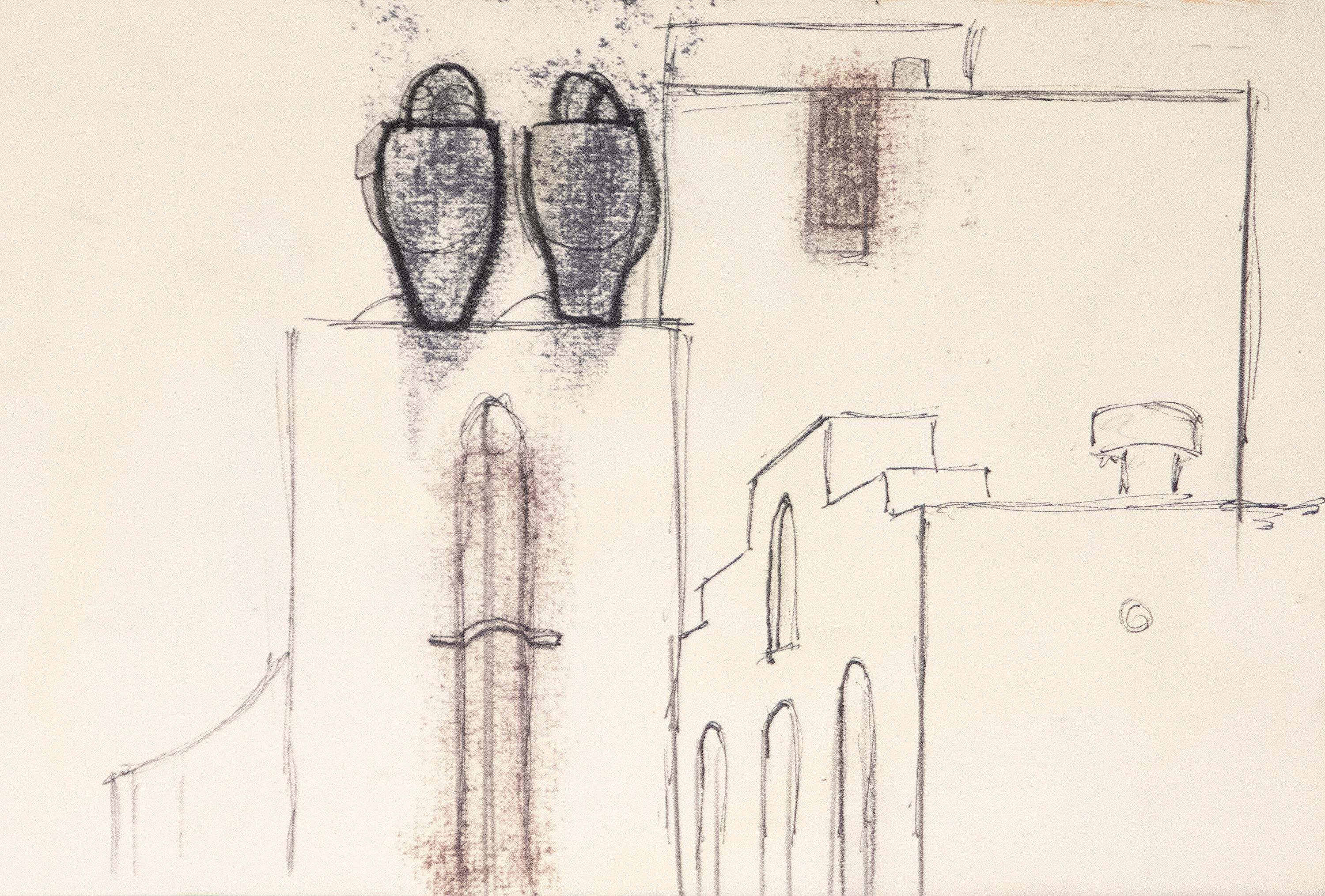 Post-War Landscape Drawings and Watercolors