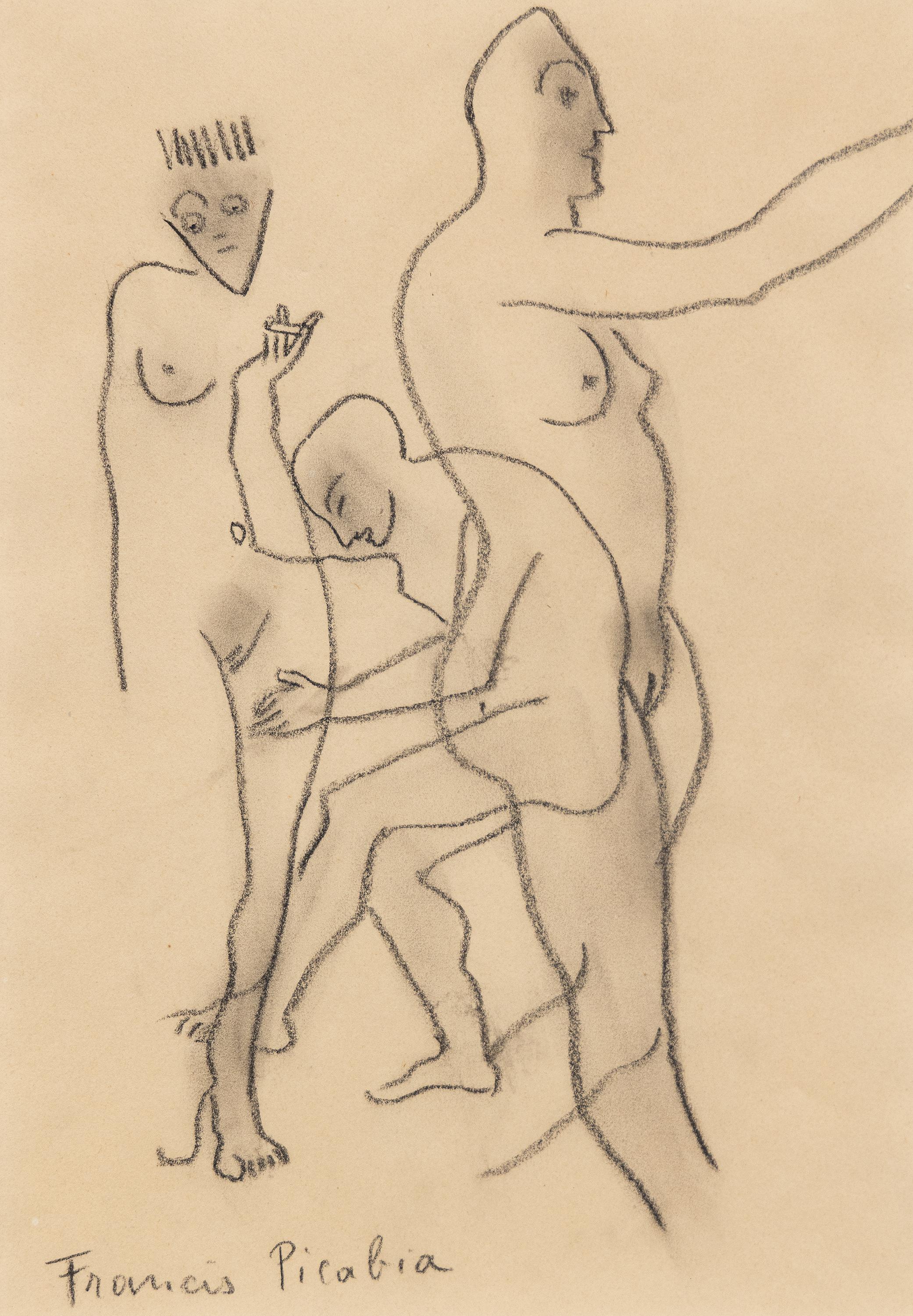 Francis Picabia Figurative Art - Trois personnages nus