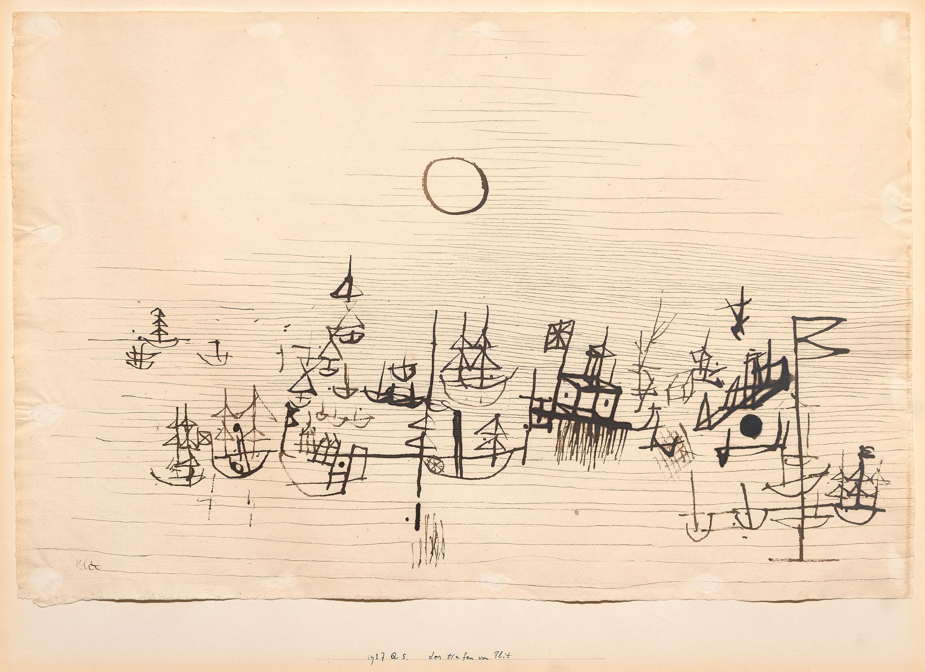 Paul Klee Abstract Drawing – Der Hafen von Plit