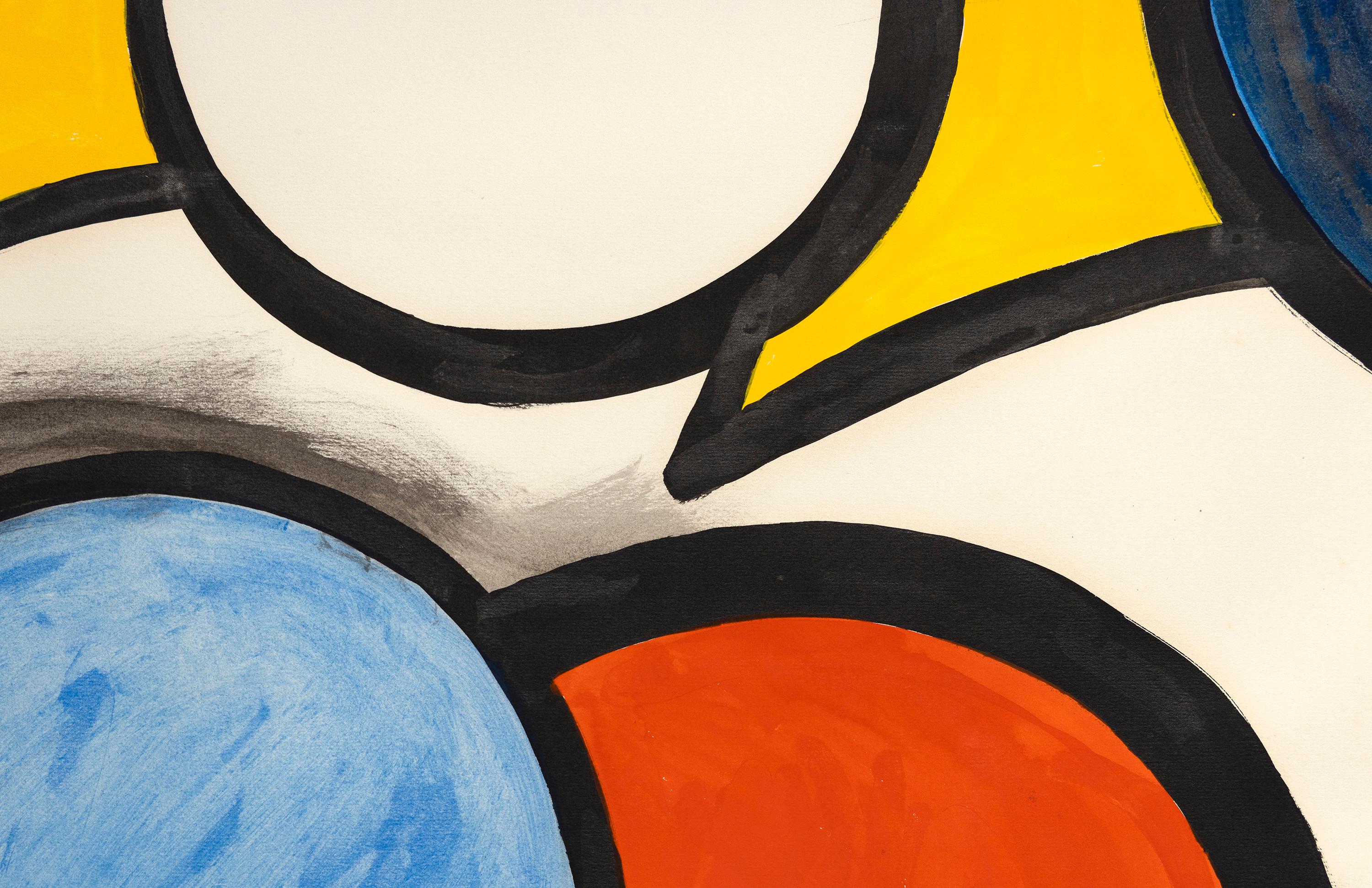 Bobine - Beige Abstract Drawing par Alexander Calder