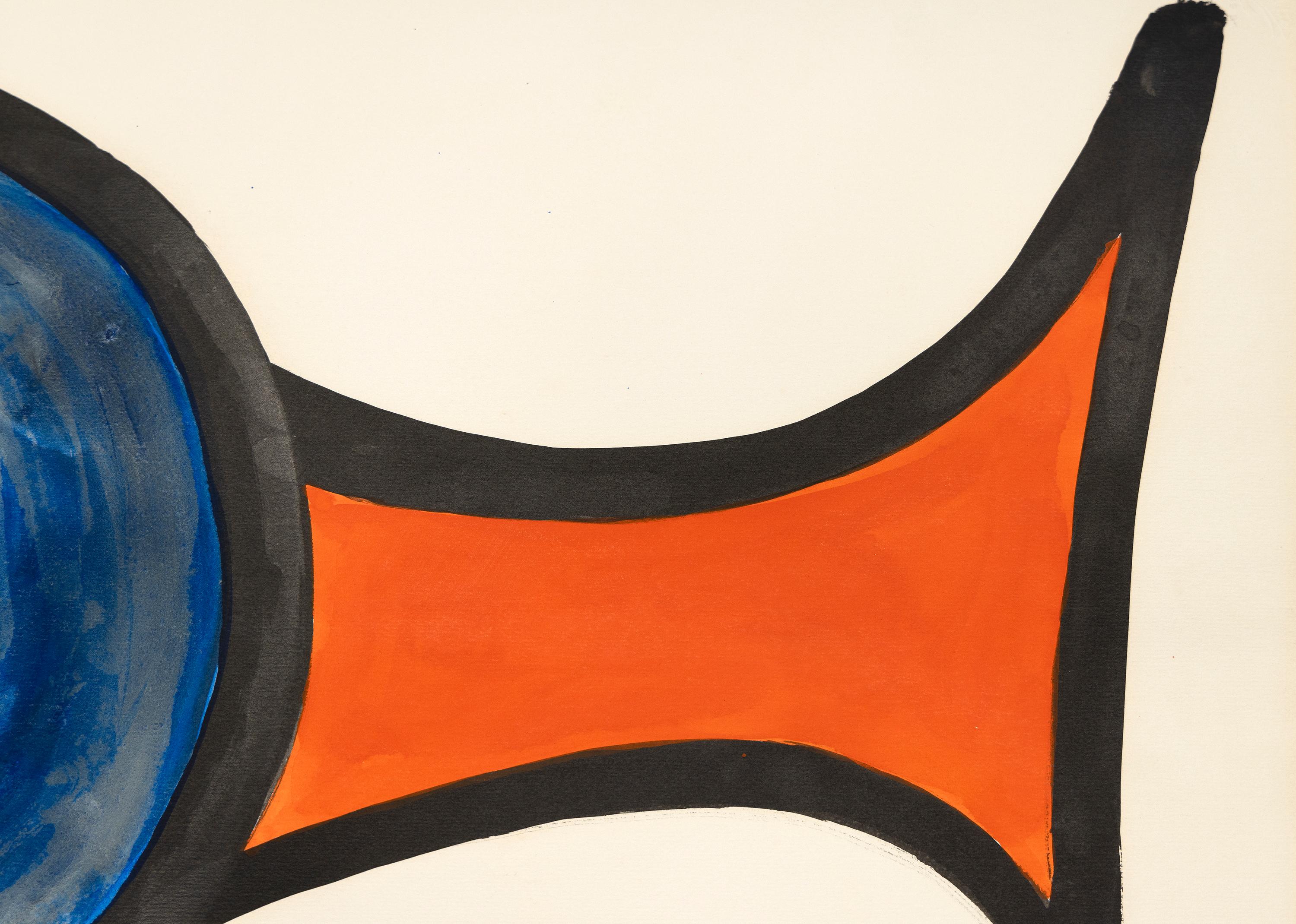 Bobine (Beige), Abstract Drawing, von Alexander Calder