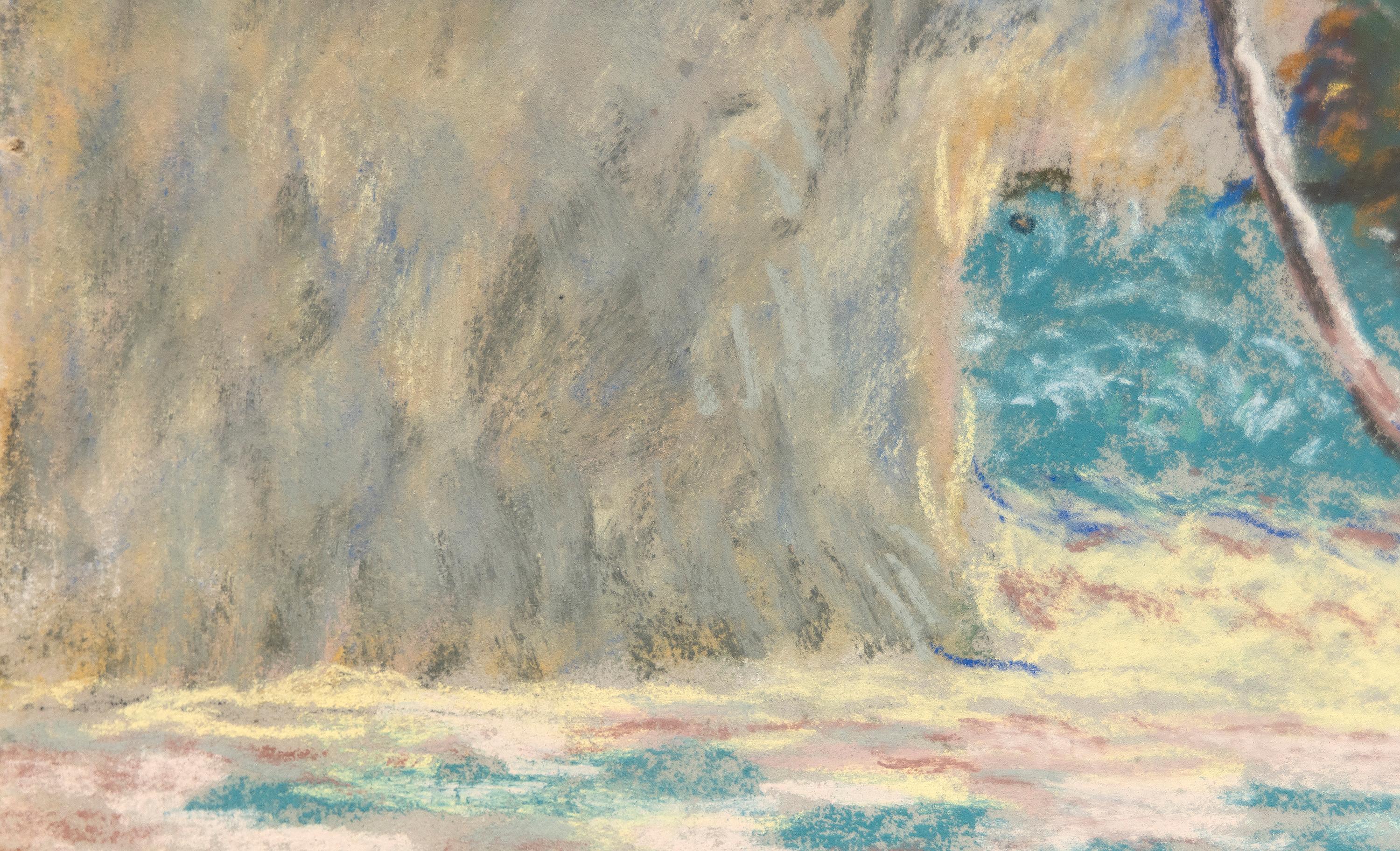 Paysage avec batteuse a Montfoucault - Impressionist Art by Camille Pissarro
