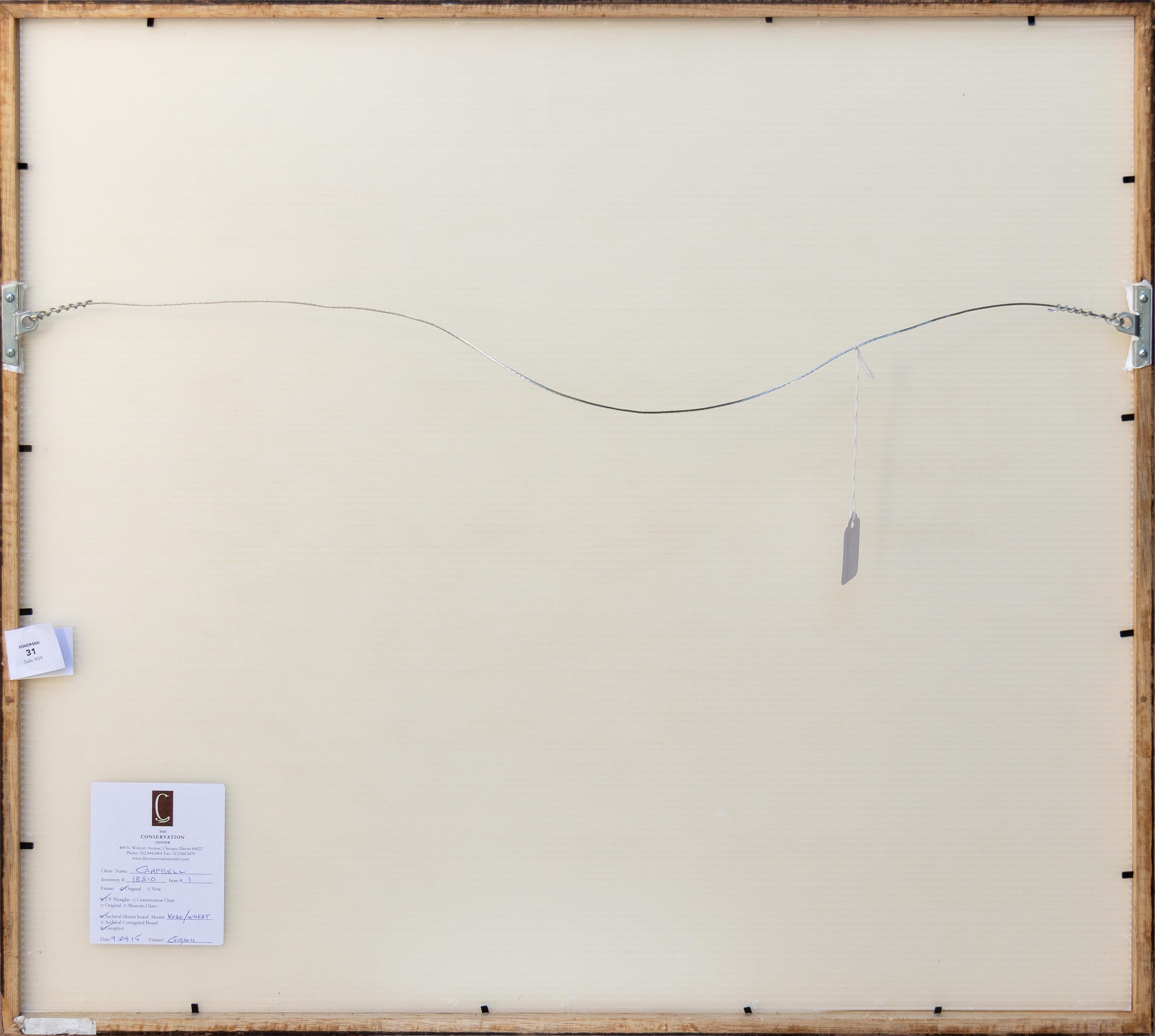 Planting (Spring Plowing) - Watercolor Landscape Painting with Figures, c. 1939 For Sale 3