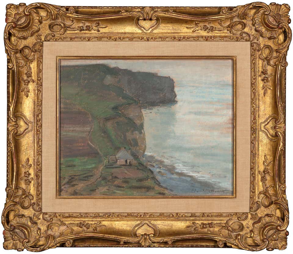 Étretat, le Cap d’Antifer - Impressionist Pastel on Paper, c. 1885