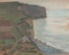 Étretat, le Cap d’Antifer - Impressionist Pastel on Paper, c. 1885