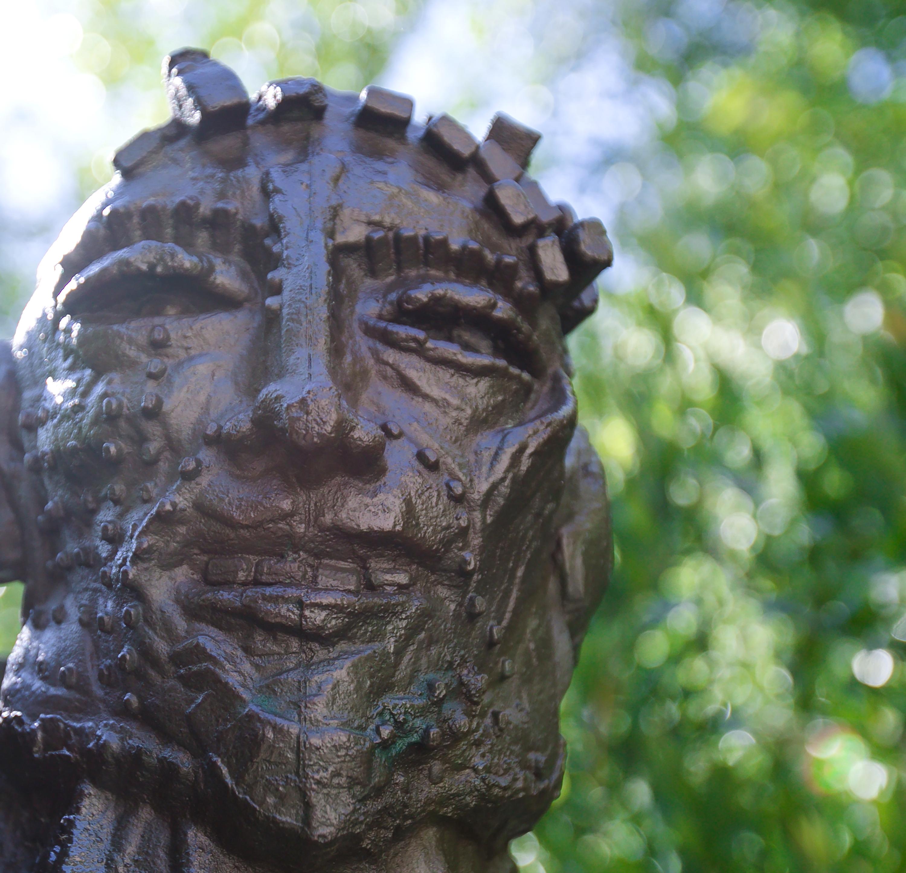 A bronze sculpture by Matthew Monahan. 