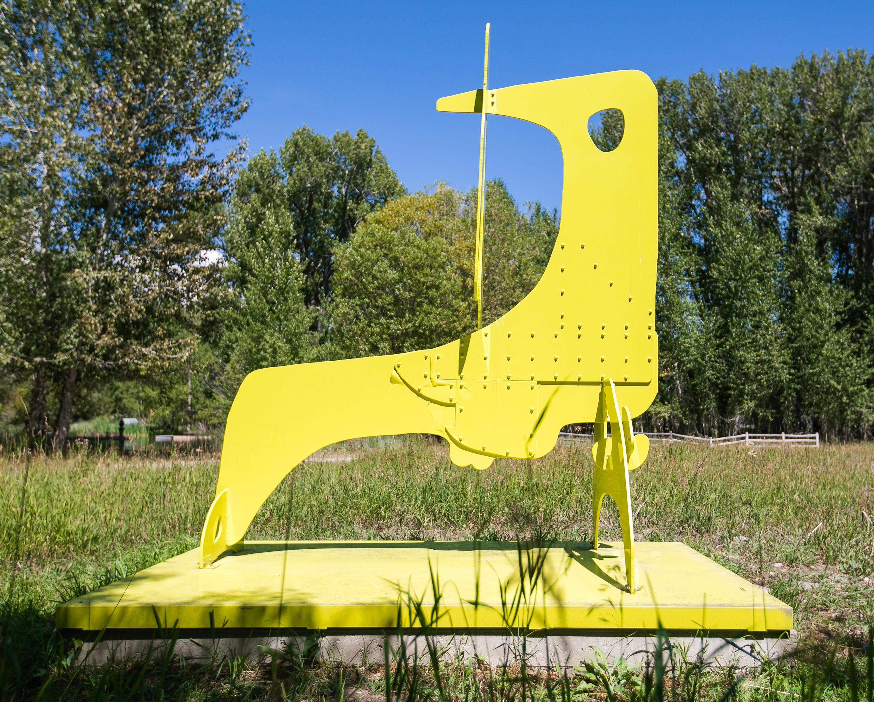 Yellow Bird Boy - Sculpture by Aaron Curry