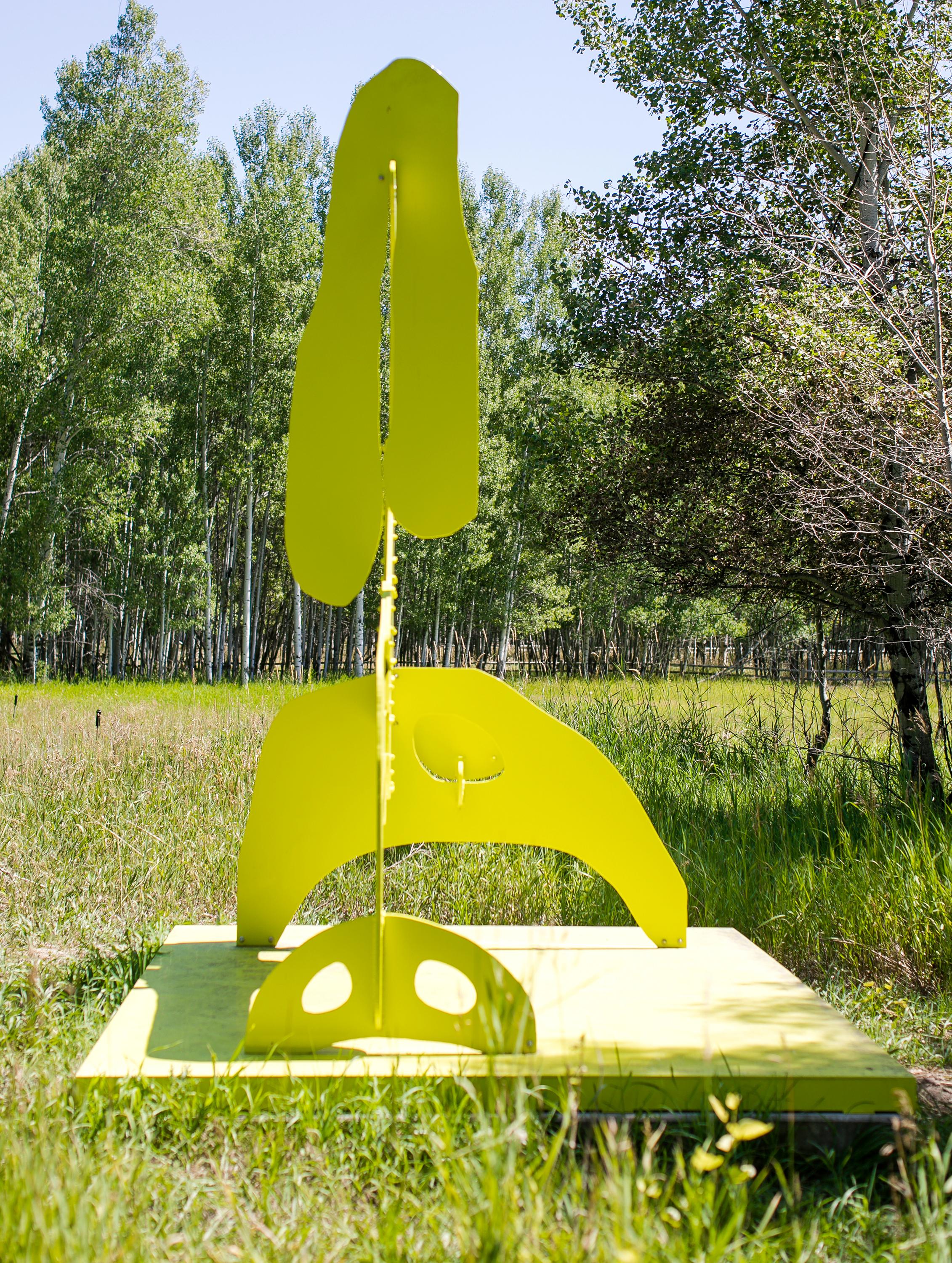 Yellow Bird Boy - Contemporary Sculpture by Aaron Curry