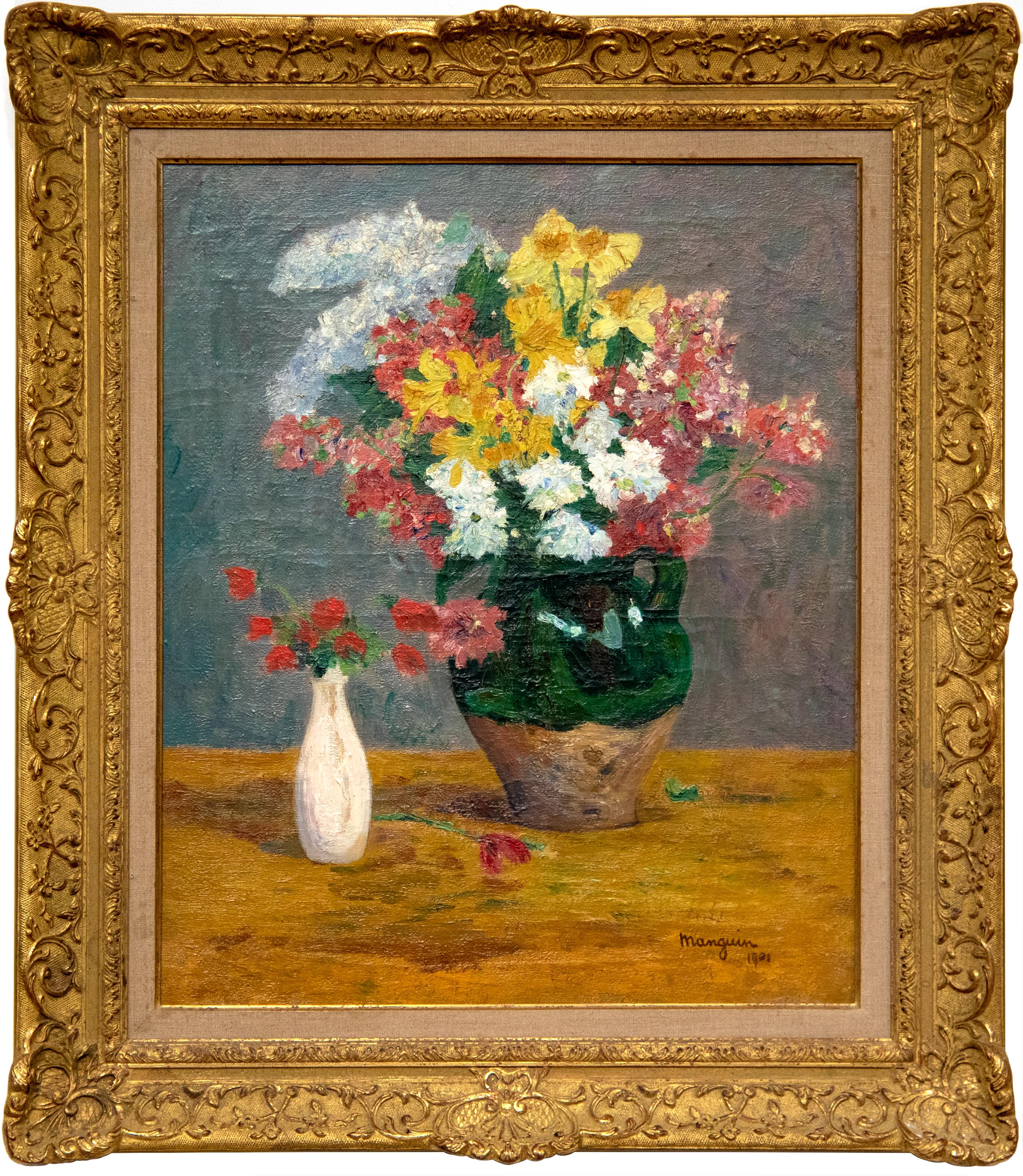 Bouquets de fleurs (Bouquet of Flowers) - Painting by Henri Manguin