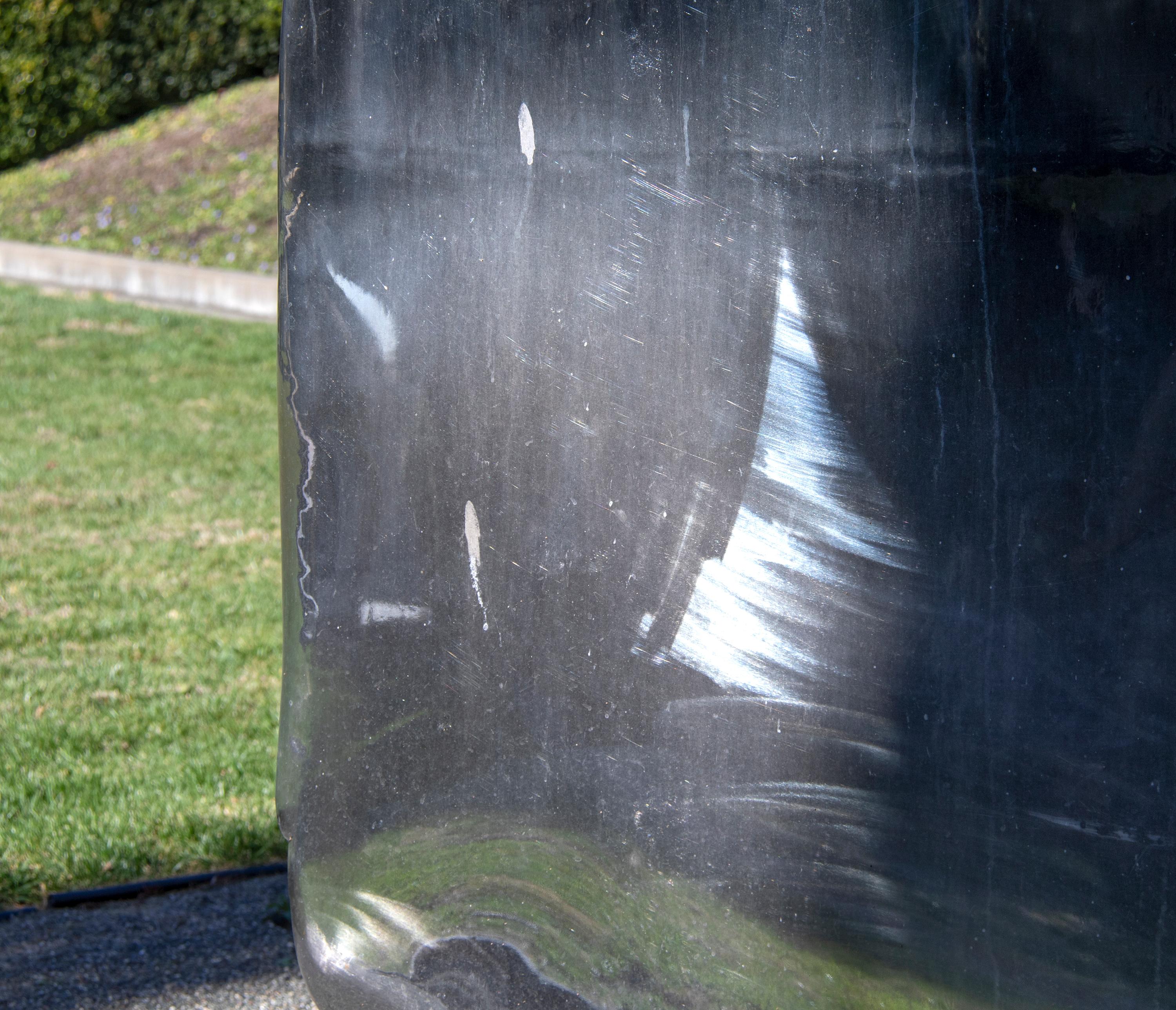 Tongue - Black Abstract Sculpture by Not Vital