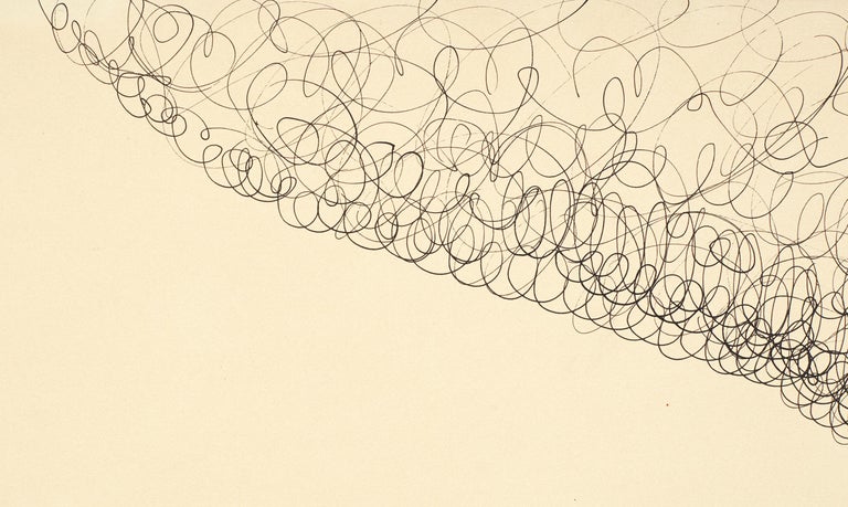 Tornado in Space - White Abstract Drawing by Alexander Calder