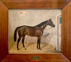 The Stallion by Emil Adam 1916 - equestrian oil painting framed