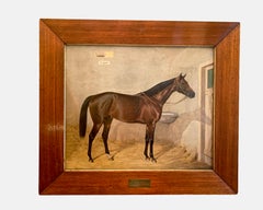 The Stallion by Emil Adam 1916 - equestrian oil painting framed
