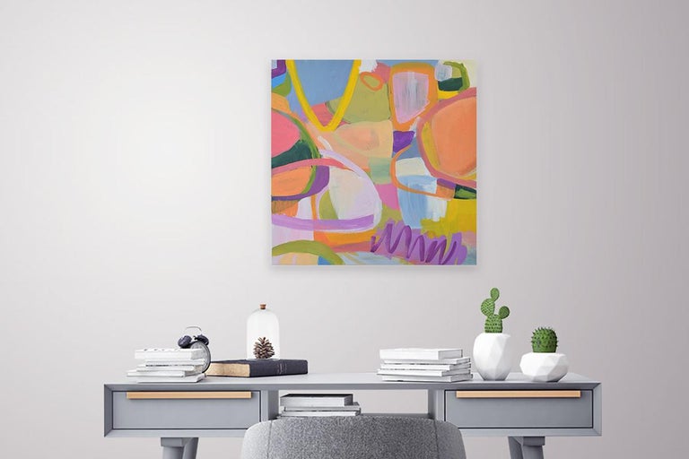 Chelsea Hart - Love Circles - Contemporary abstract Colorful painting For Sale 3