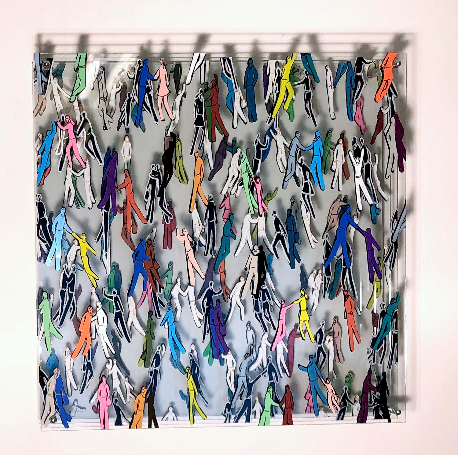 Get Together by Silvia Strobos-Buch - Contemporary abstract painting on Perspex 1