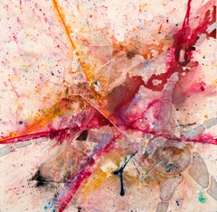 Motherboard Force - Red Energetic Contemporary Abstract Painting