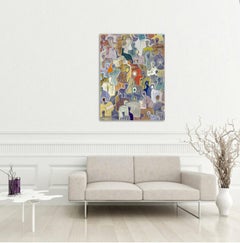 Summer of sounds by Gaetan de Seguin -colorful contemporary painting, abstract