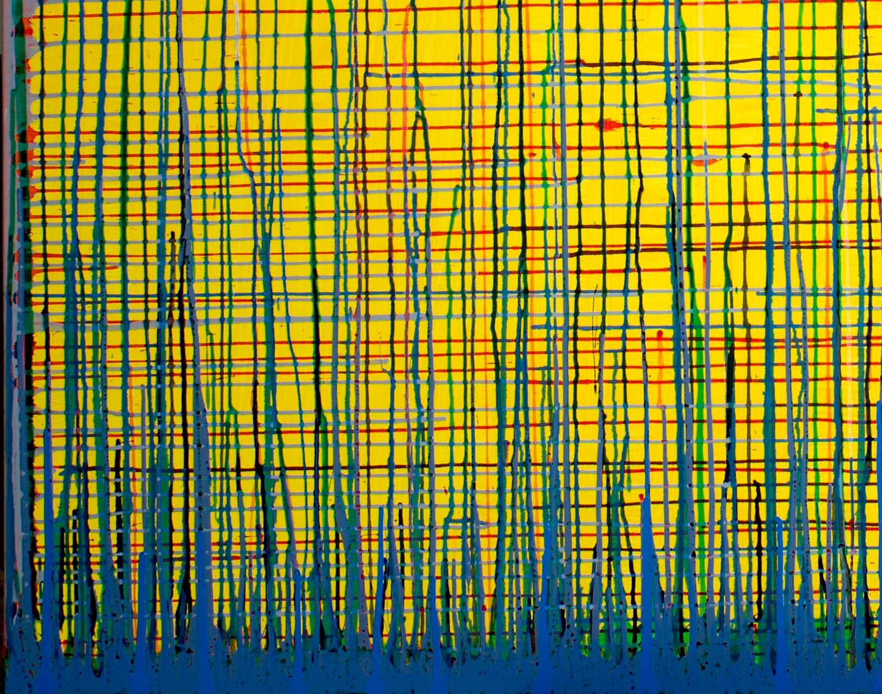 Flow Number1 von Detlef Aderhold - Großes zeitgenössisches abstraktes Gemälde, energiegeladen (Zeitgenössisch), Painting, von Detlef E. Aderhold