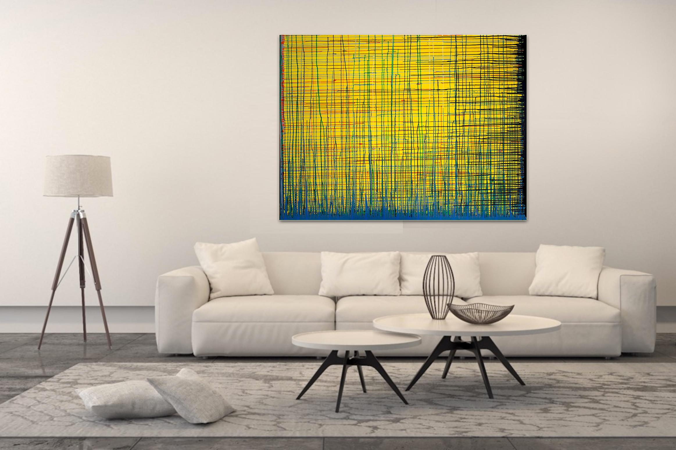 Flow Number1 by Detlef Aderhold - Large Energetic Contemporary Abstract Painting For Sale 5