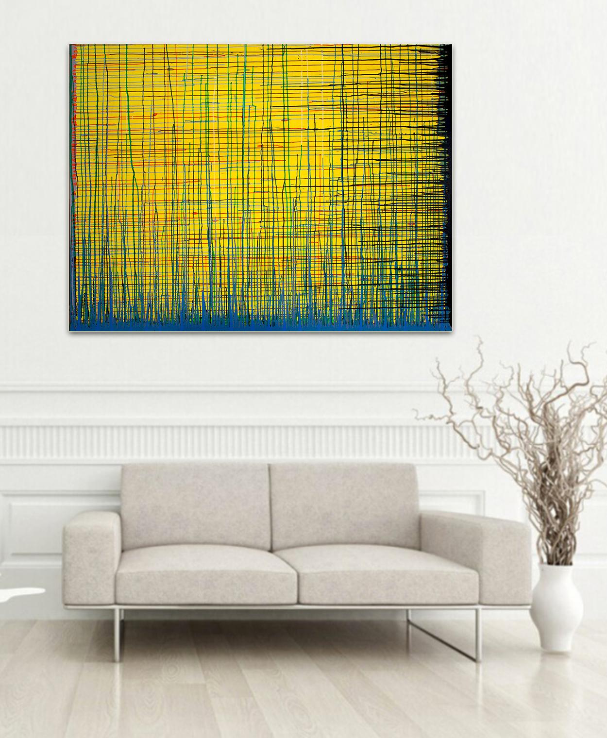 Flow Number1 by Detlef Aderhold - Large Energetic Contemporary Abstract Painting For Sale 6
