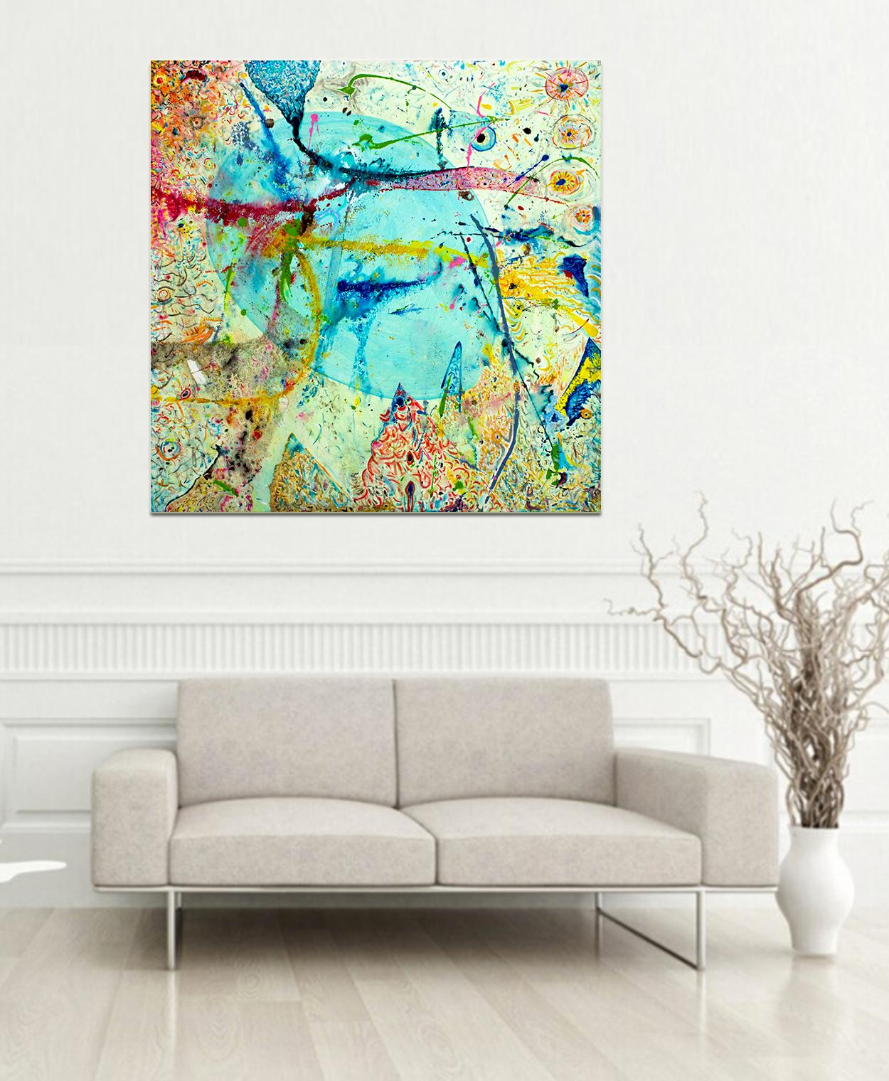 Korn Take 2 by Detlef Aderhold - Large Energetic Contemporary Abstract Painting For Sale 2