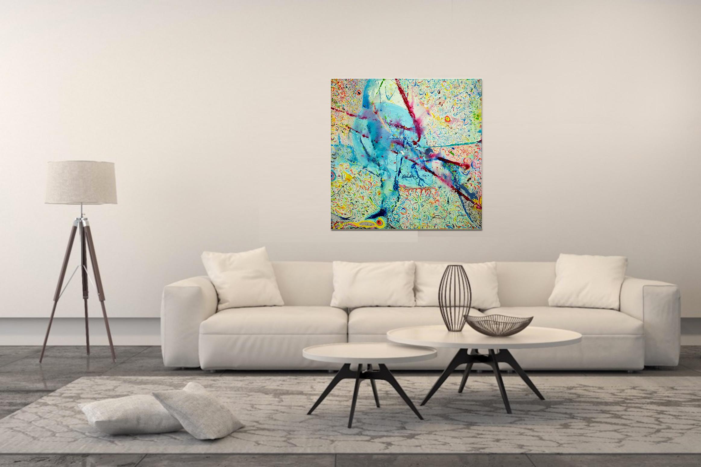 Artist: Detlef E. Aderhold

Medium: Mixed Media on Canvas

Edition: Original Abstract Painting in Turquoise, Green, Yellow, Blue, Red and Black


About the Artist:

Detlef E. Aderhold is a contemporary abstract painter from Germany.

