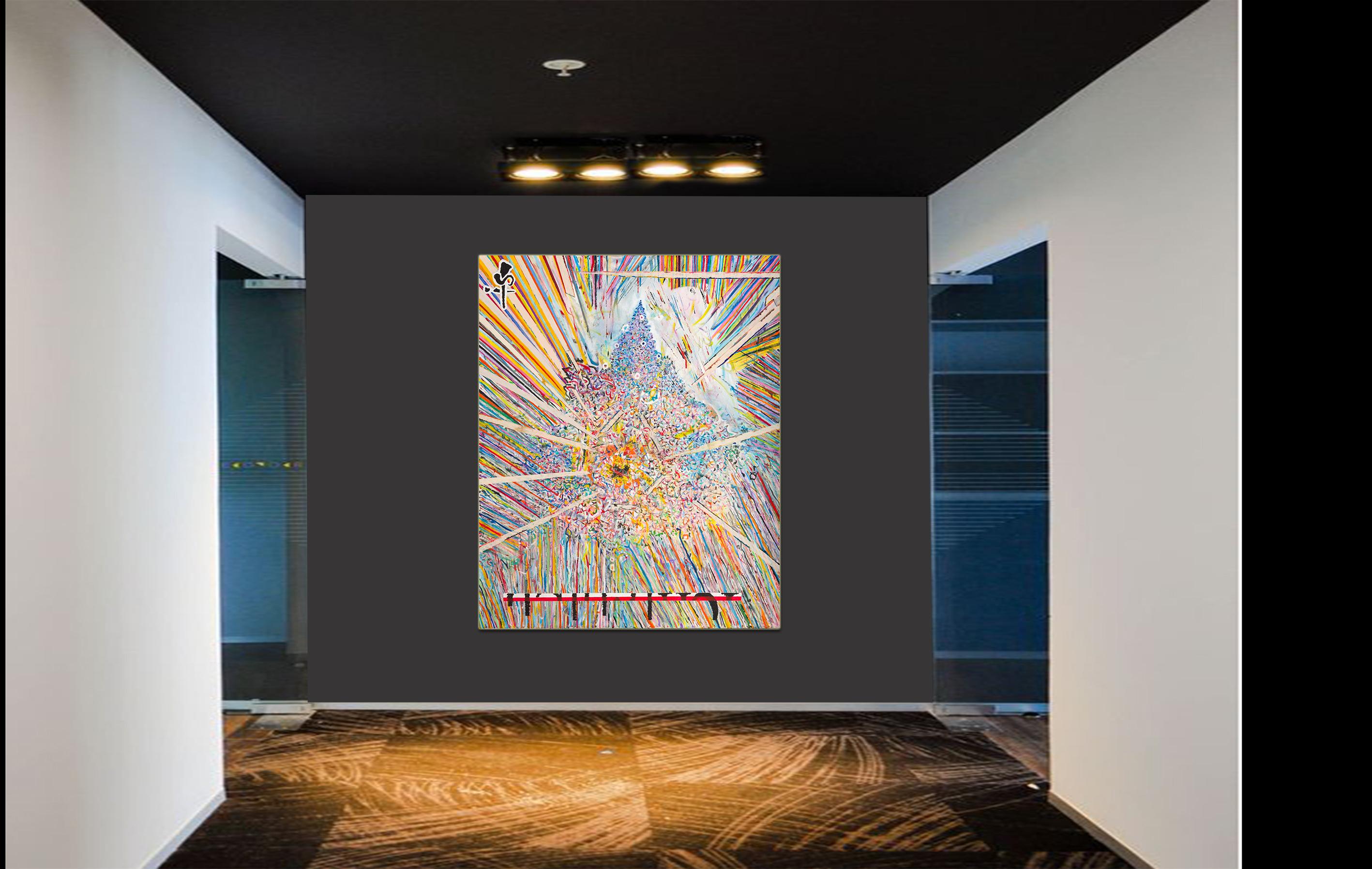 Center 1 von Detlef Aderhold - Großes energetisches Contemporary Abstract Painting im Angebot 2