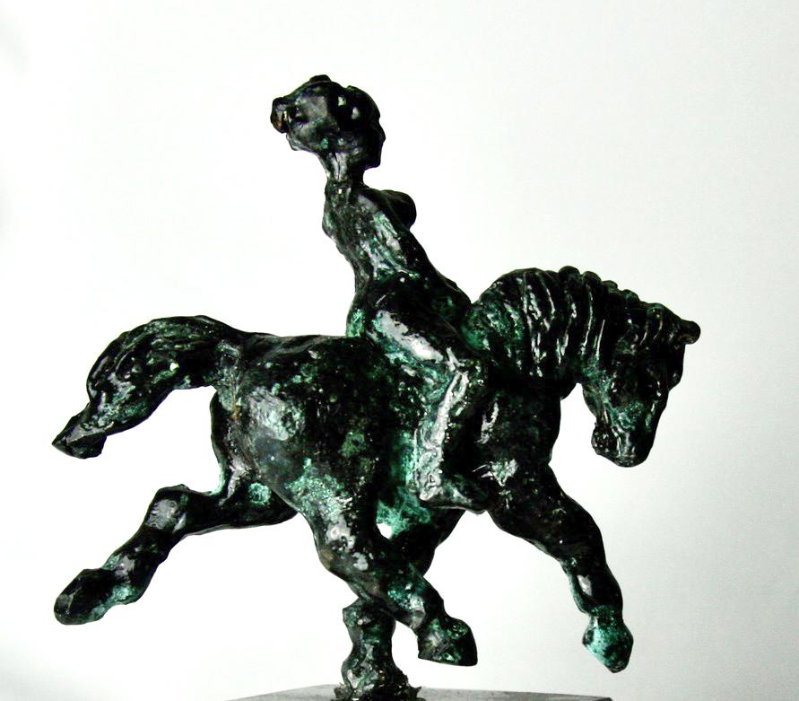 Sculpture en bronze d'un cheval portant la dame Godiva

Edition limitée à 8 exemplaires
