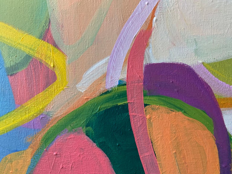 Chelsea Hart - Love Circles - Contemporary abstract Colorful painting For Sale 2