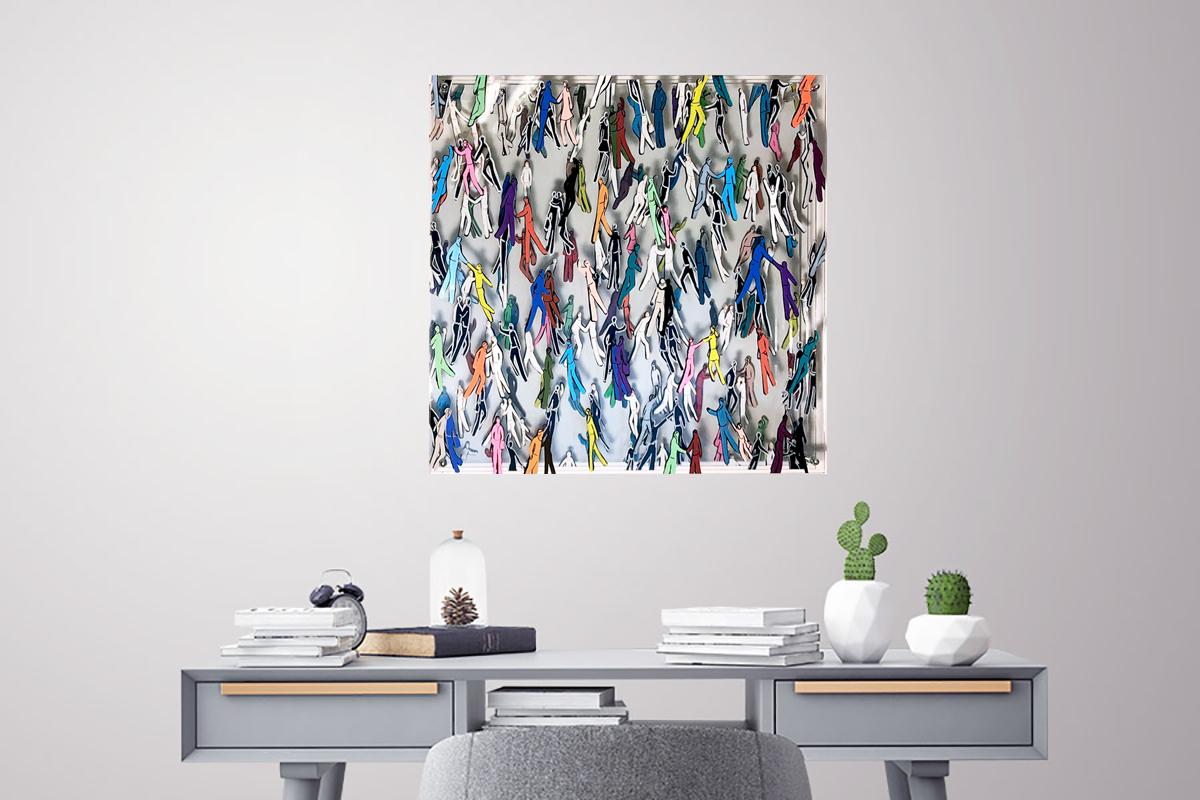 Get Together by Silvia Strobos-Buch - Contemporary abstract painting on Perspex 2