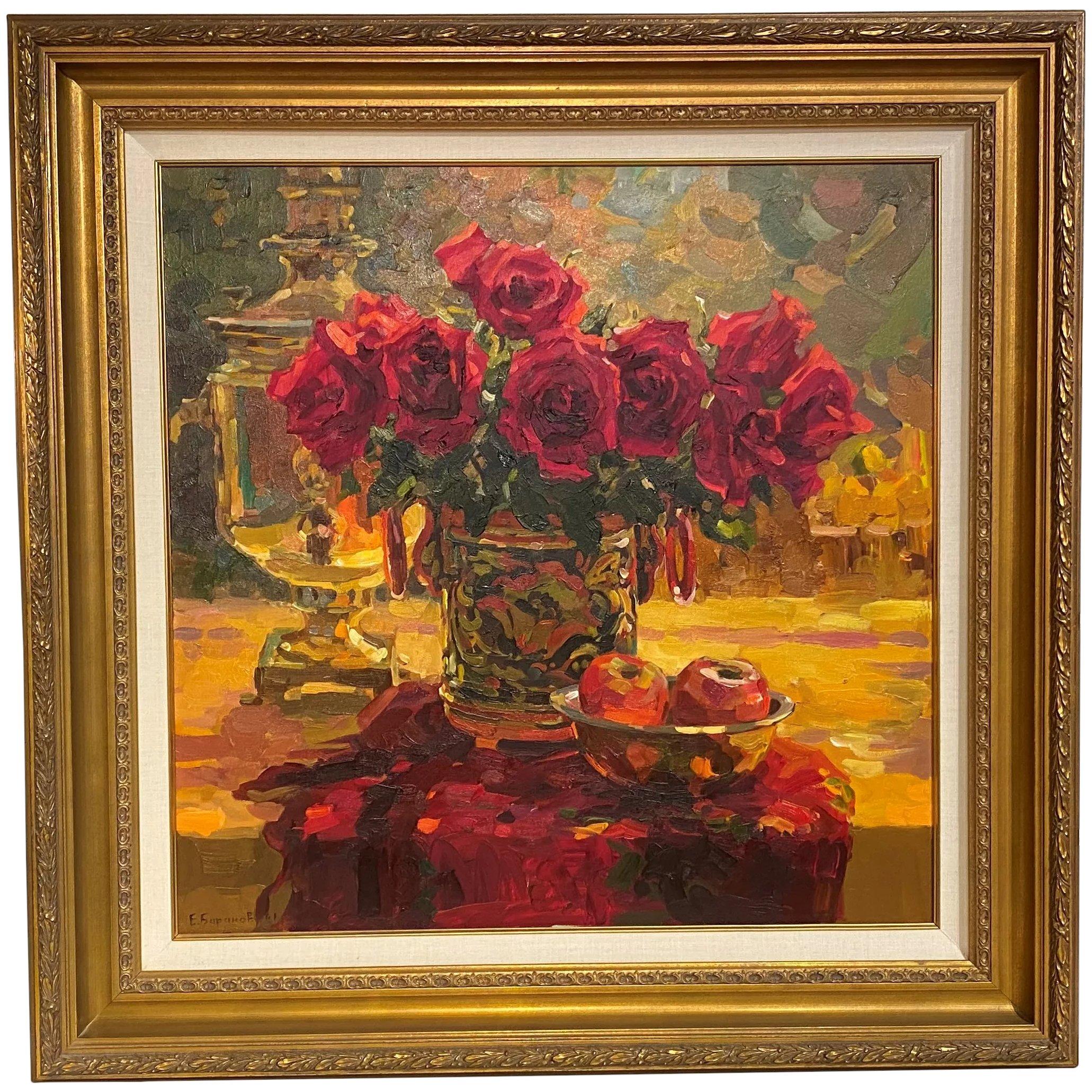Evgeny Baranov Still-Life Painting - Russian Roses